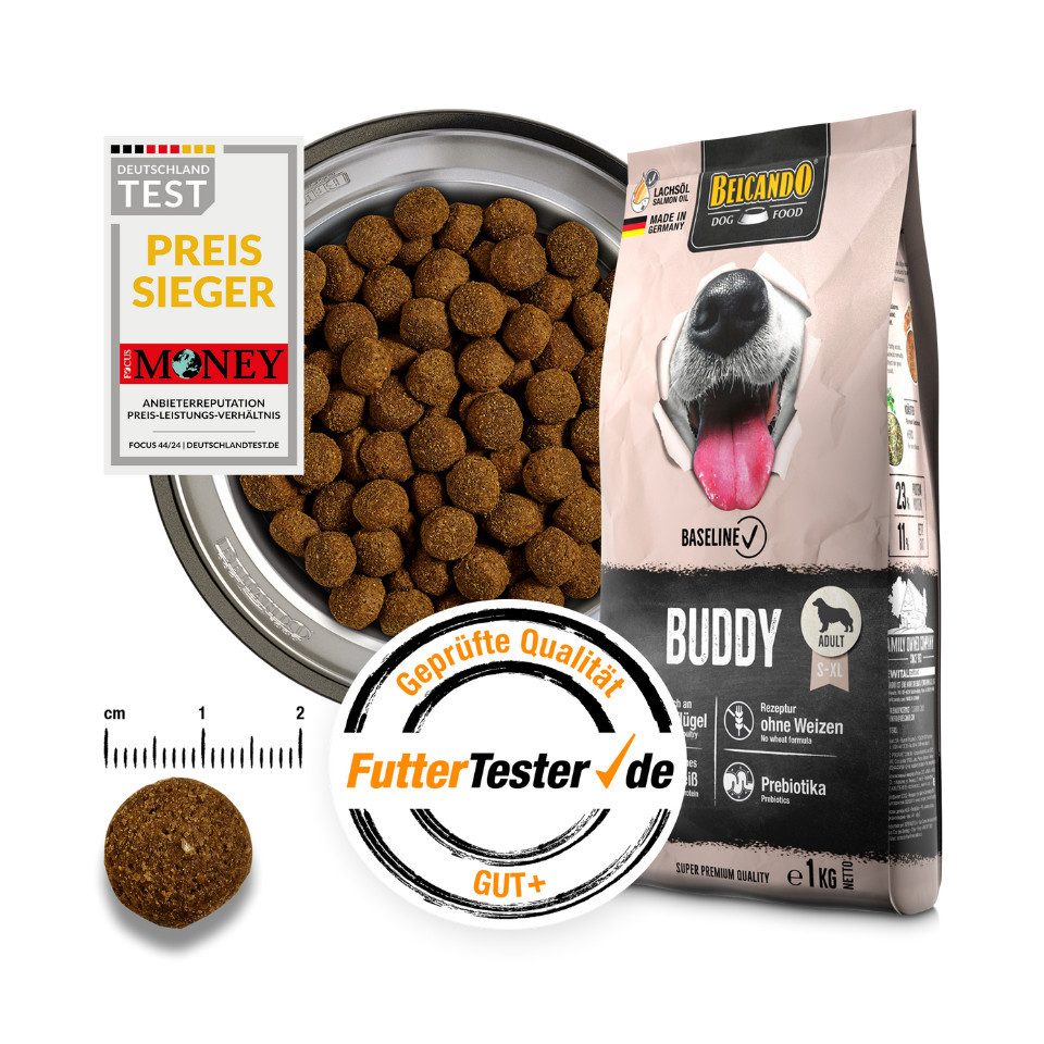 Belcando Baseline Buddy - hochwertiges Trockenfutter mit Geflügel, Trockenfutter für: Hunde