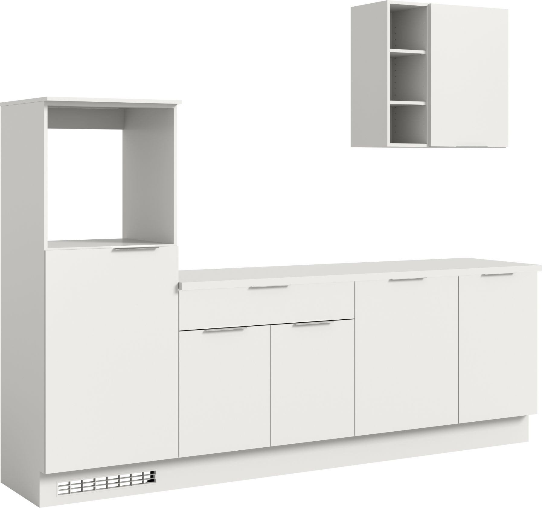 xonox.home Кухниzeile, Weiß Softclose Melamin Modern 260x222x60 cm