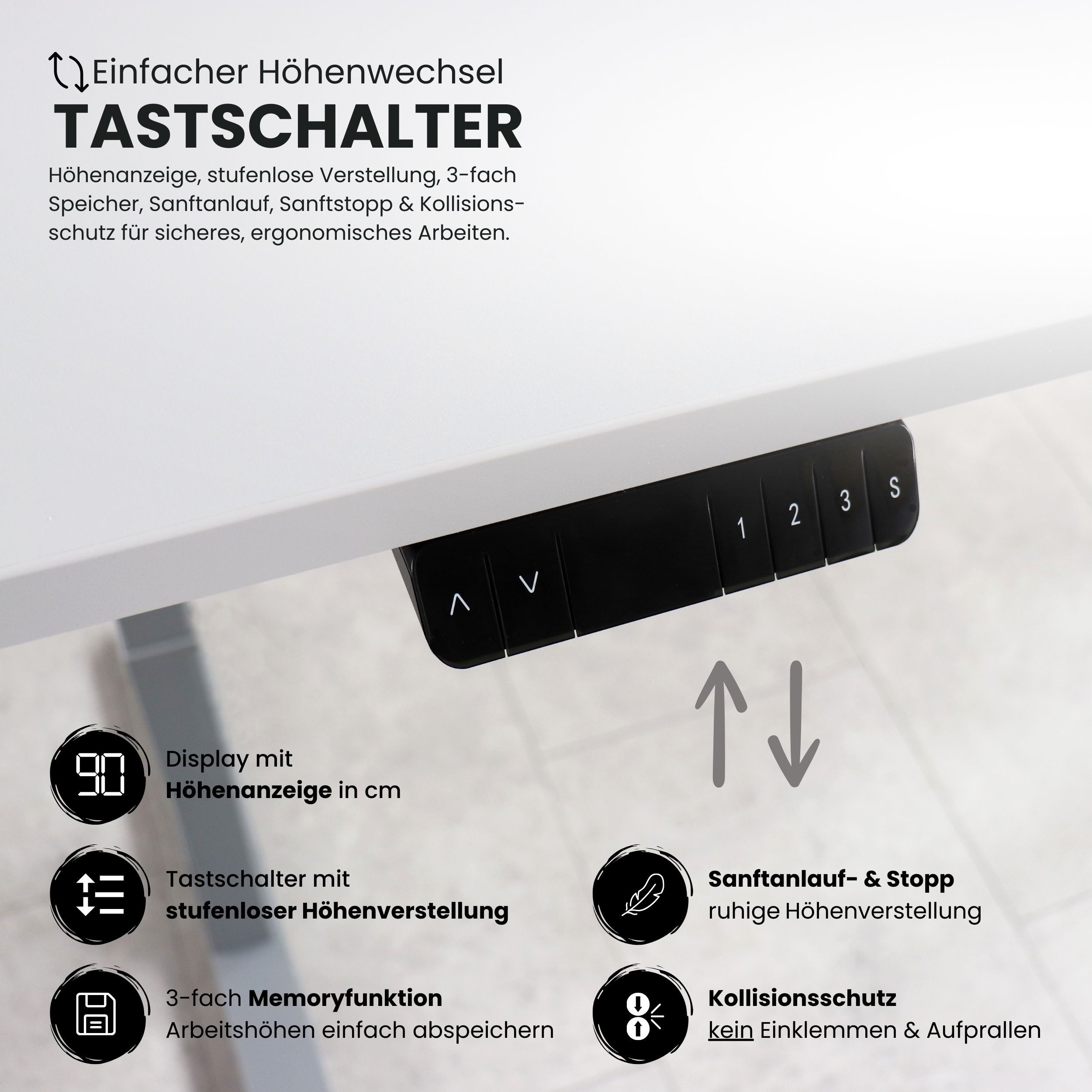 bümö Schreibtisch LXK65 Schreibtisch, Dekor: Weiß
