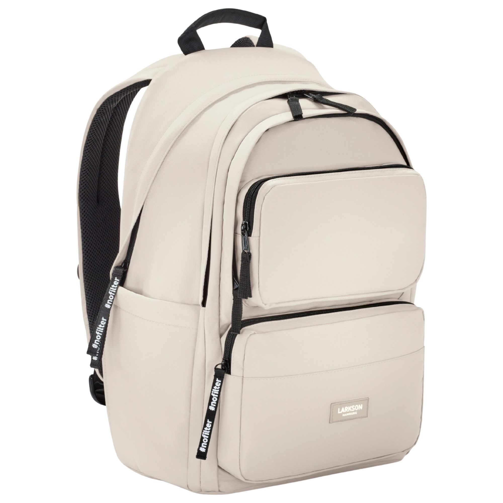 LARKSON Schulrucksack No 3 Advanced Rucksack für Schule, Mädchen Jungen (1-tlg), 3 Hauptfächer, Seitentasche, Laptopfach, Wasserabweisend