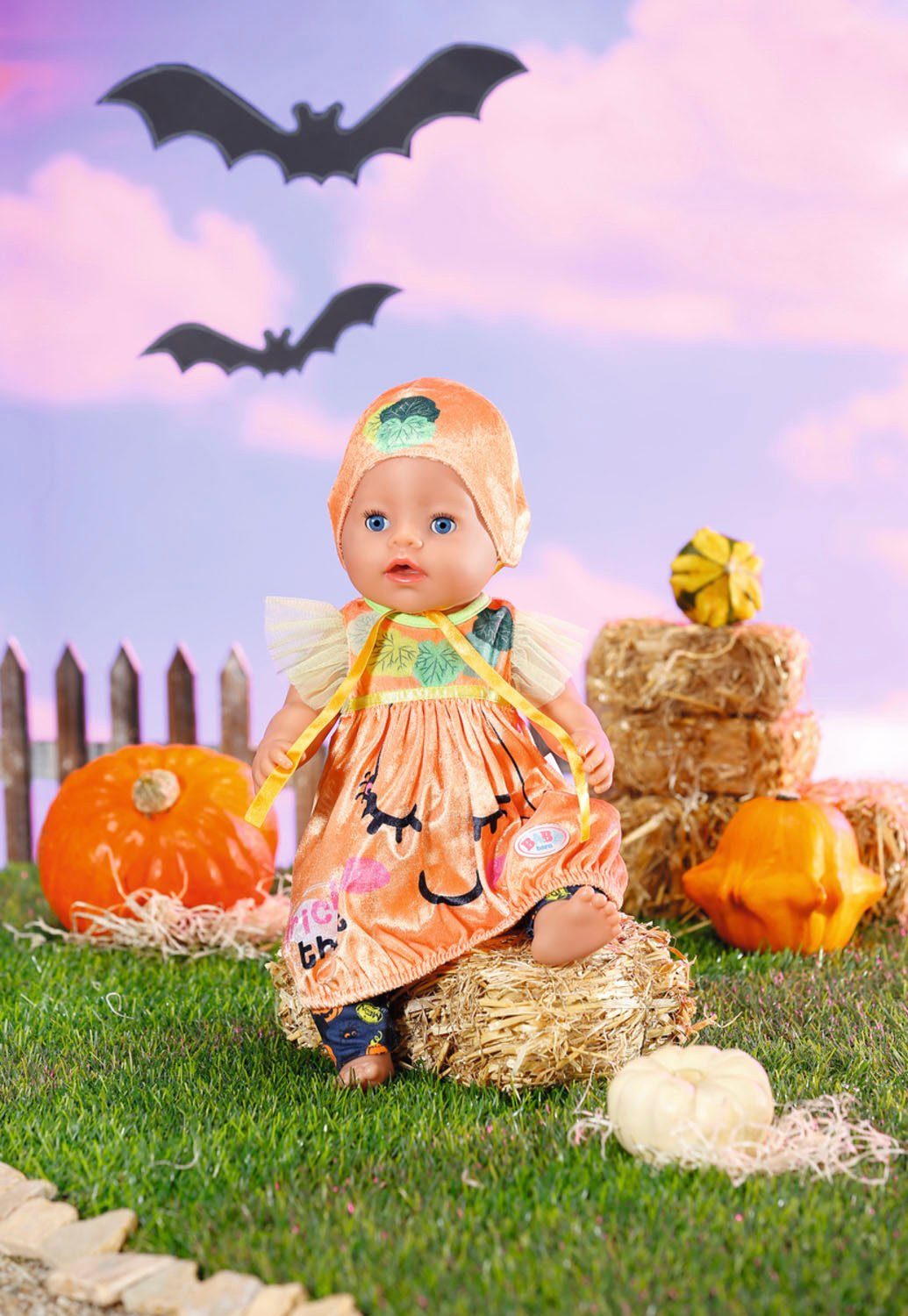 Born cm Puppenkleidung Halloween 43 Kürbiskleid, Baby