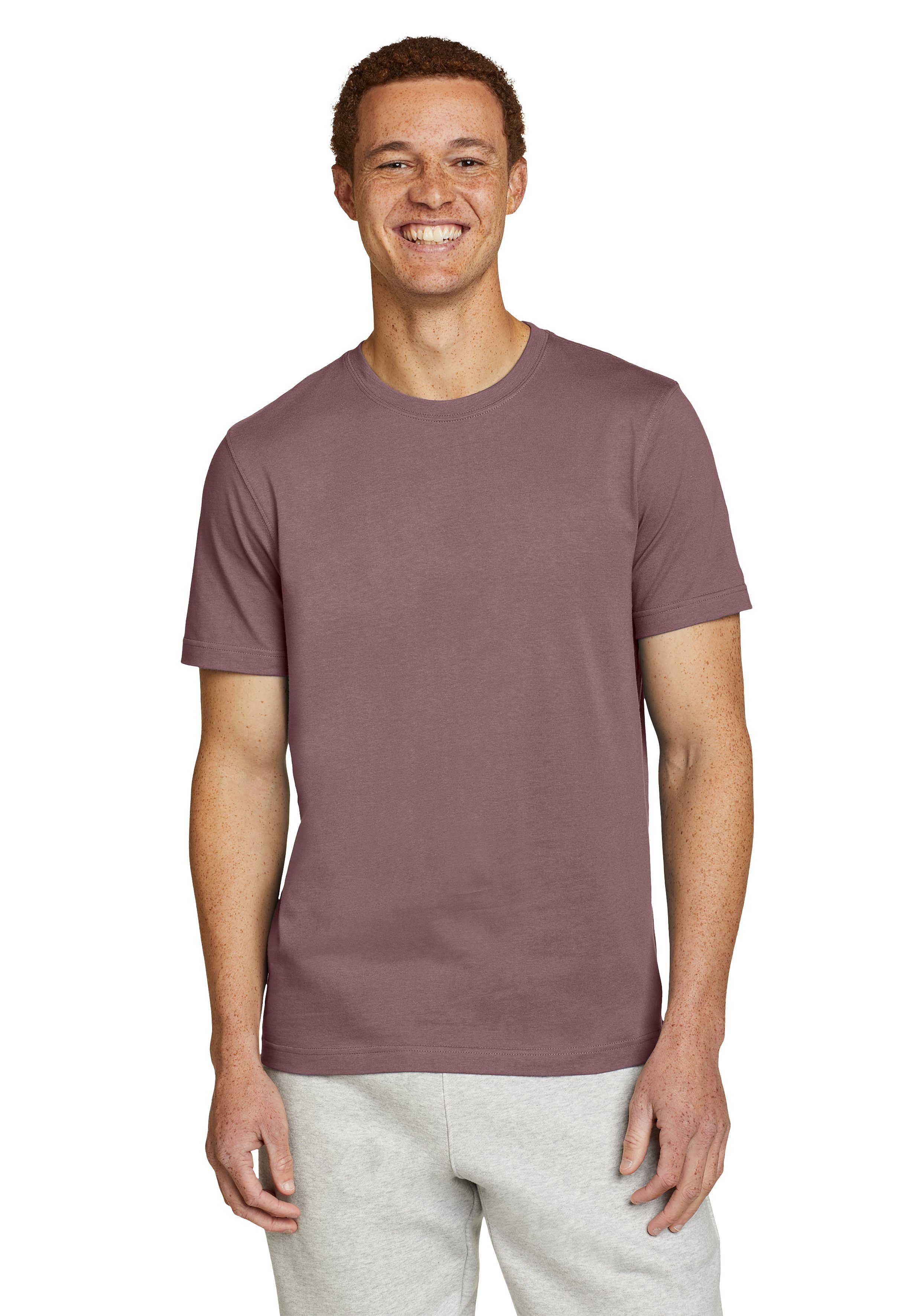 Eddie Bauer T-Shirt Legend Violett - - fit Shirt Slim Wash 100% Rauchiges Baumwolle