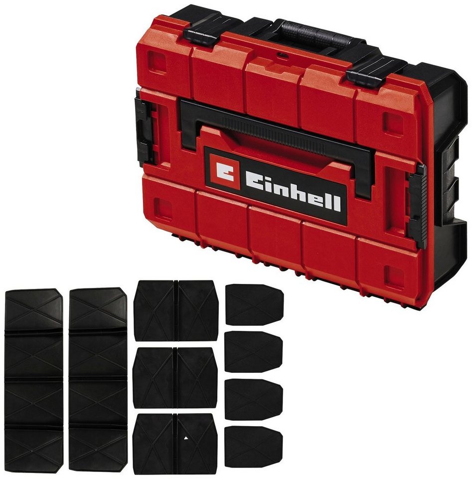 Einhell Werkzeugkoffer E-Case S-F incl. dividers, flexibel montierbaren  Kunststofffächern:2x lang/3x mittel/4x kurz