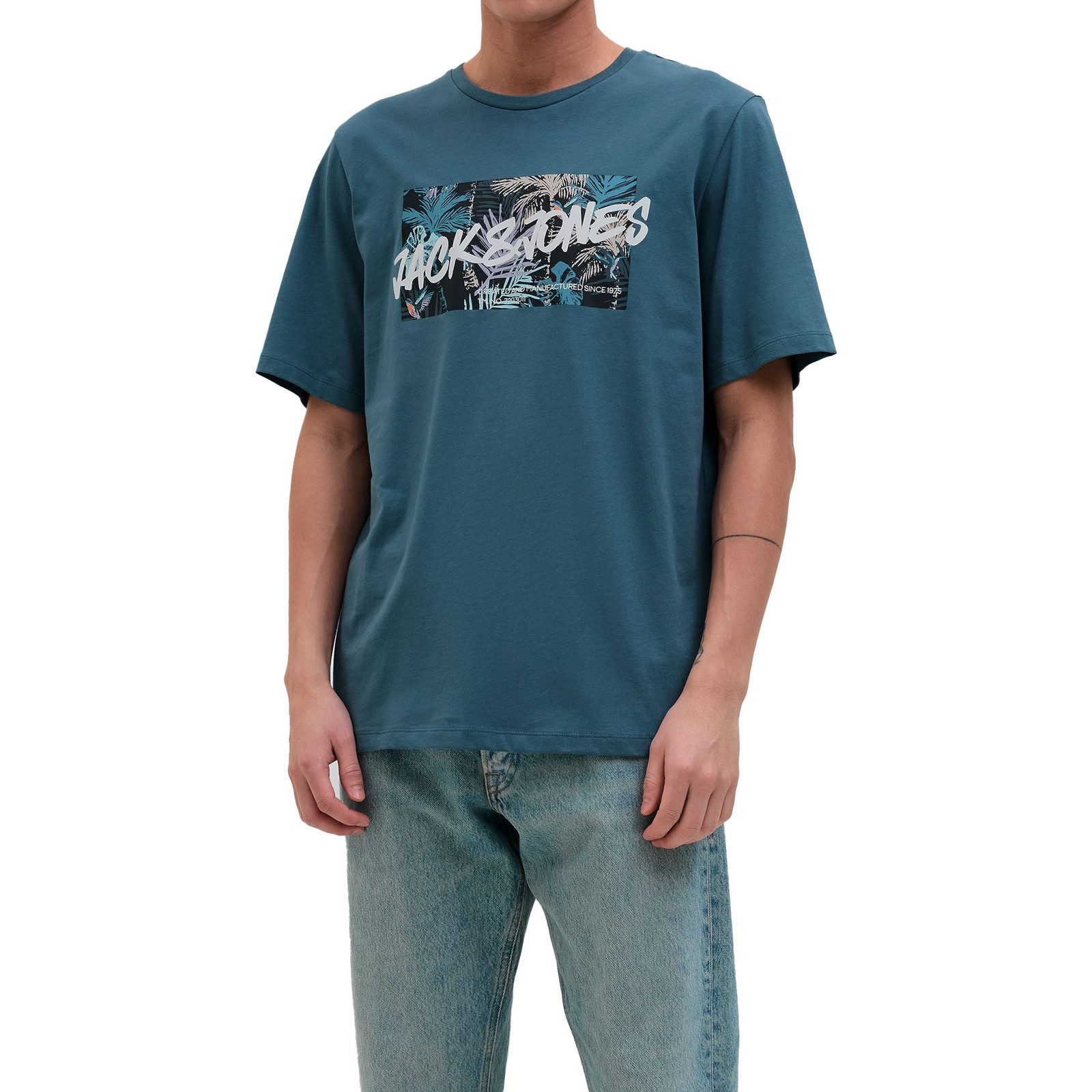 Jack & Jones T-Shirt JJHAWAII Shape Tee SS Crew Neck LN mit Rundhalsausschn günstig online kaufen