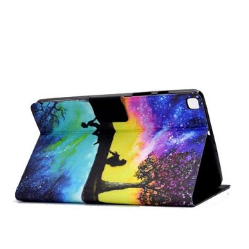 Wigento Tablet-Hülle Für Samsung Galaxy Tab A7 T500 / T505 2020 Motiv 85 Tablet Tasche Kunst Leder Hülle Etuis