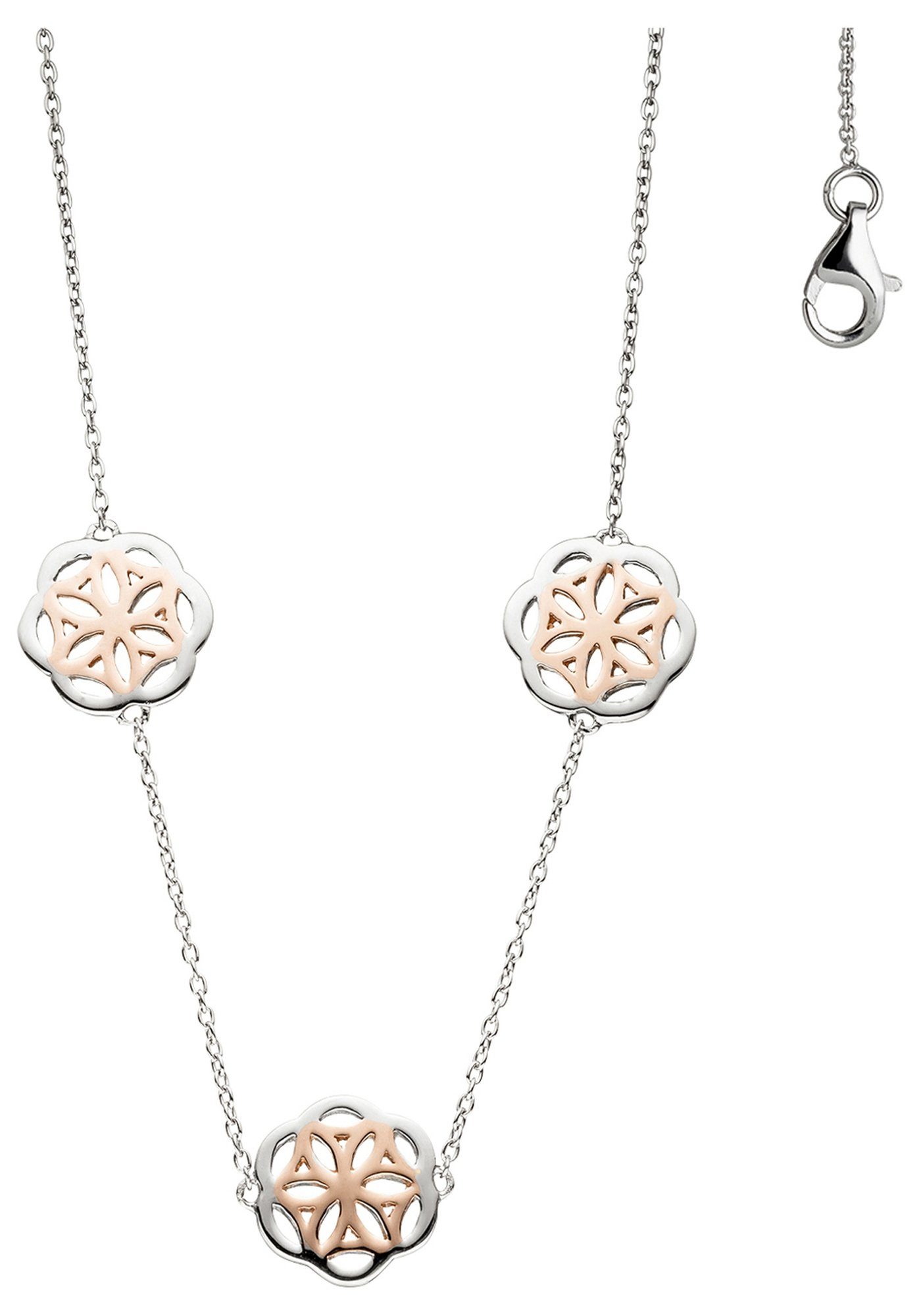 JOBO Collier, 925 Silber bicolor vergold...