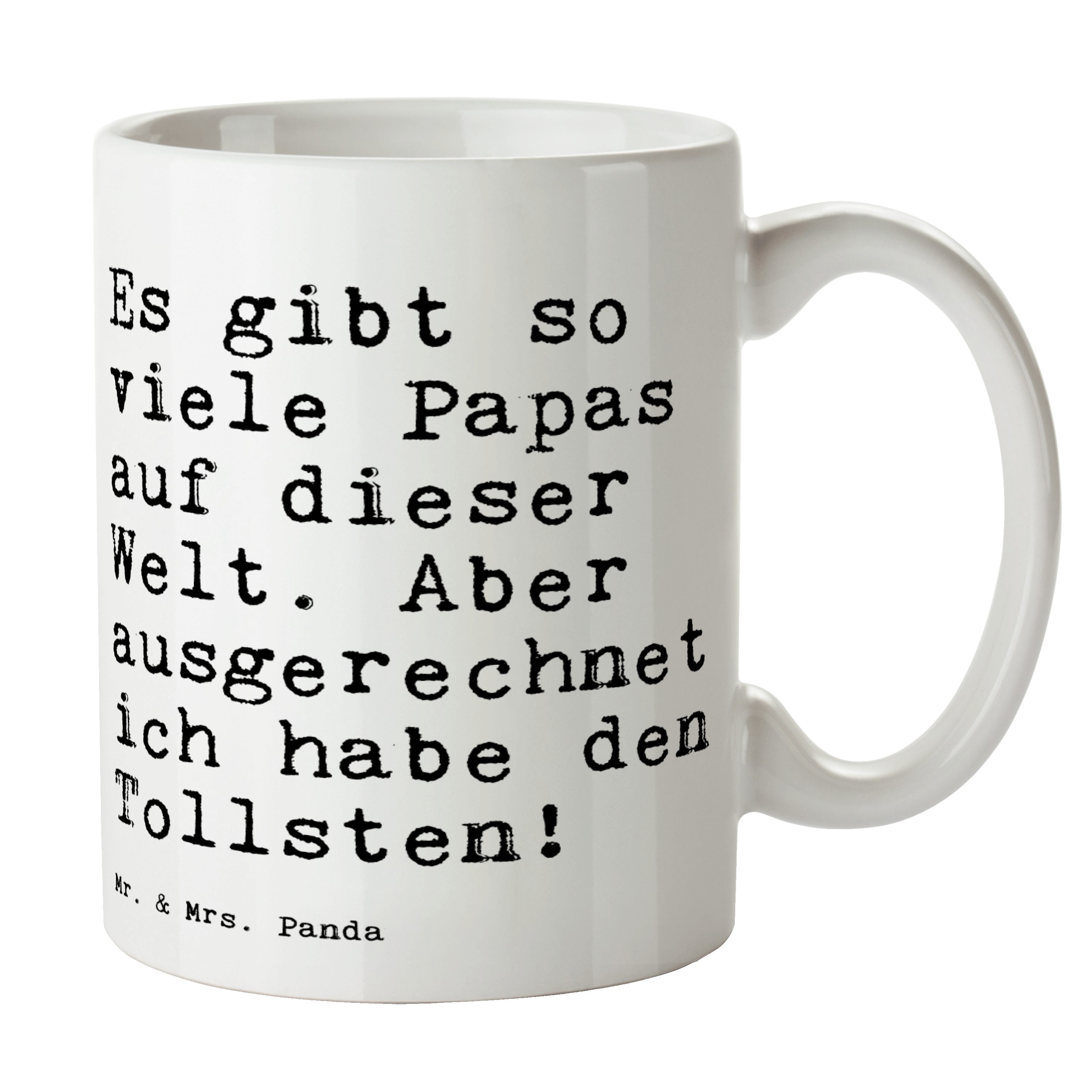 so Weisheiten Es Sprüche Weiß viele... Mrs. Spruch Zita, Mr. & - - Panda Geschenk, gibt Keramik Tasse