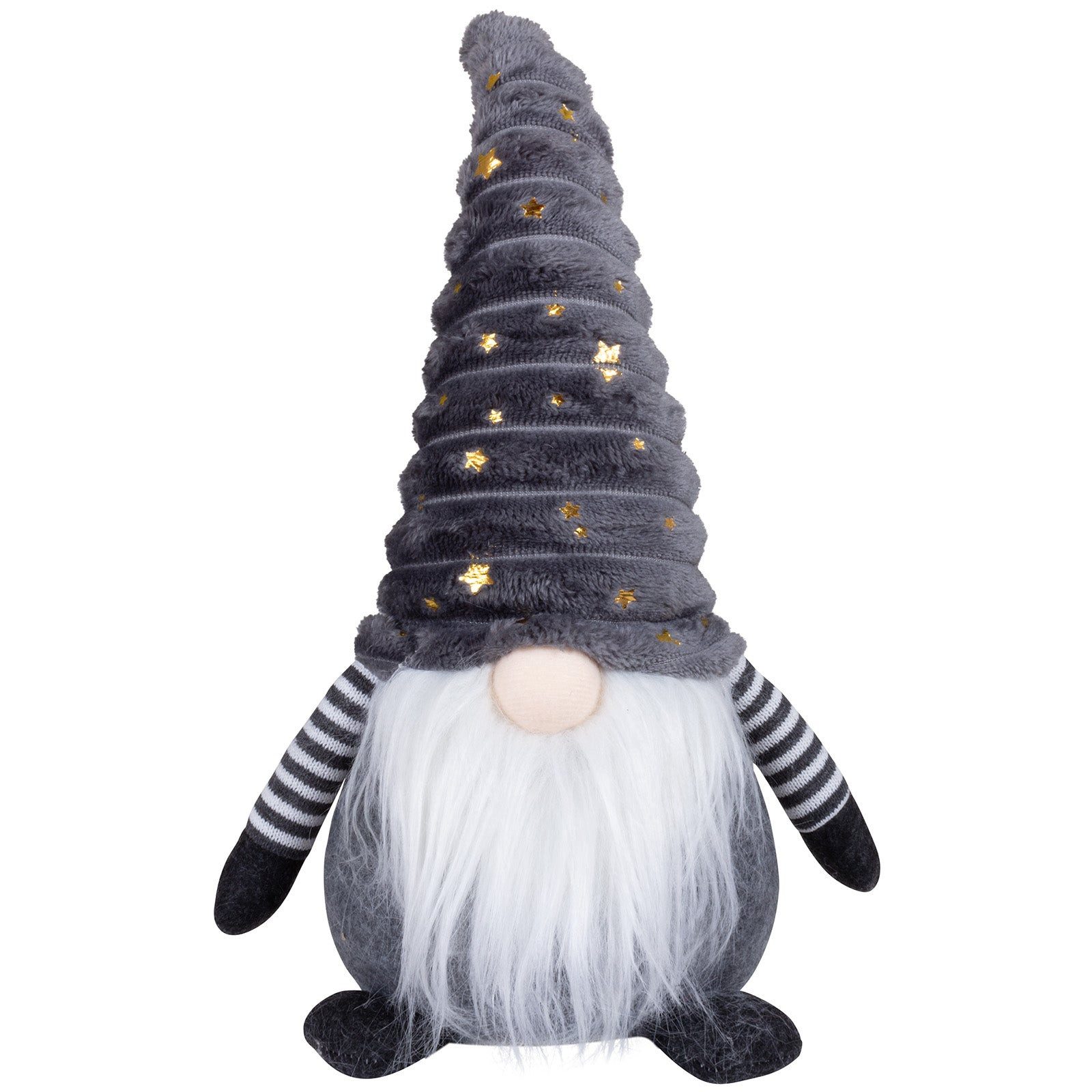 Christmas Paradise Імп Weihnachten 23 cm (38 cm) (Dekofigur, 1 St., sitzend), Weihnachtsdeko Gnom grau
