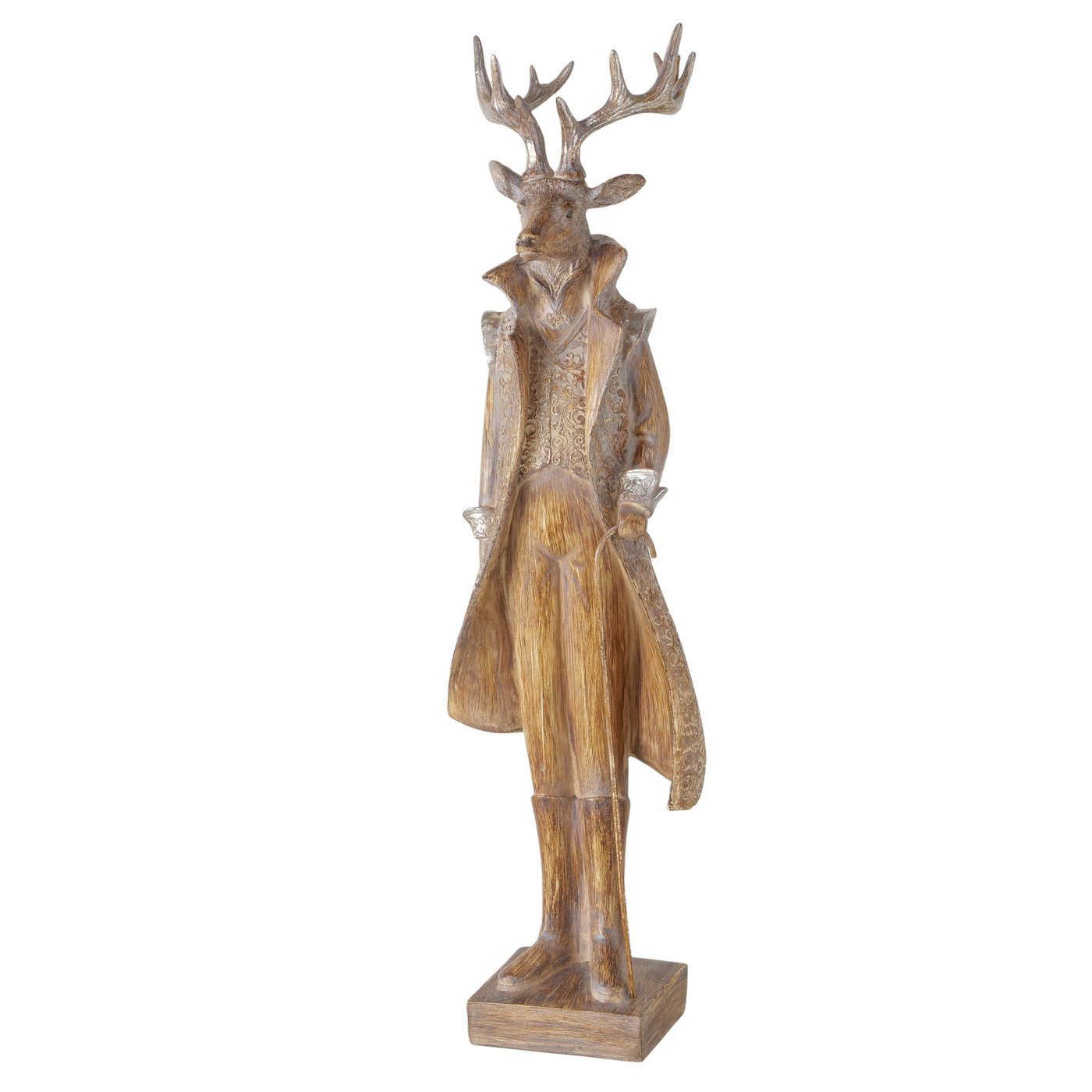 MF Tierfigur Dekofigur XXL Größe Lord Antlers Hirschfigur Braun 62cm Weihnachten (1 St)