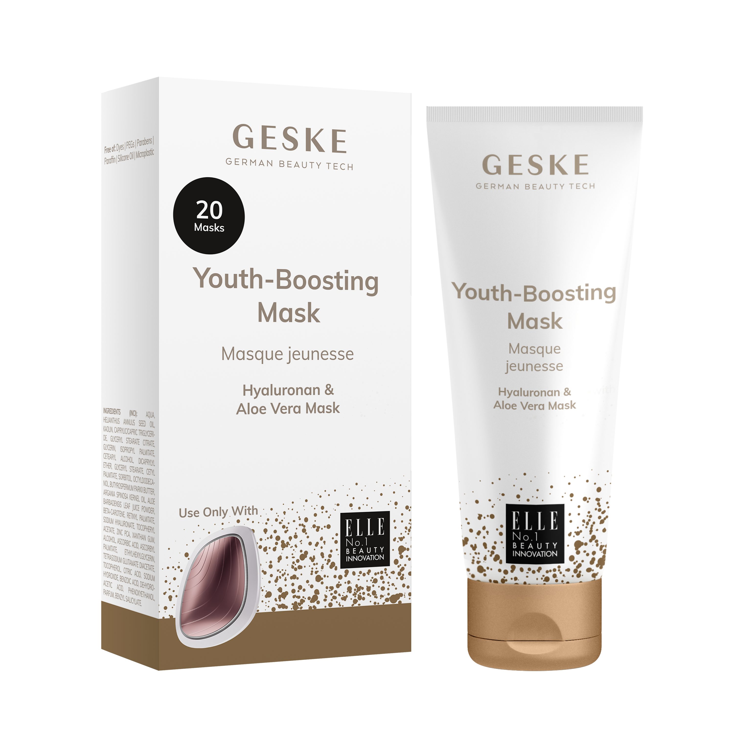 GESKE German Beauty Tech Gesichtsöl Youth-boosting Mask, 20-tlg.