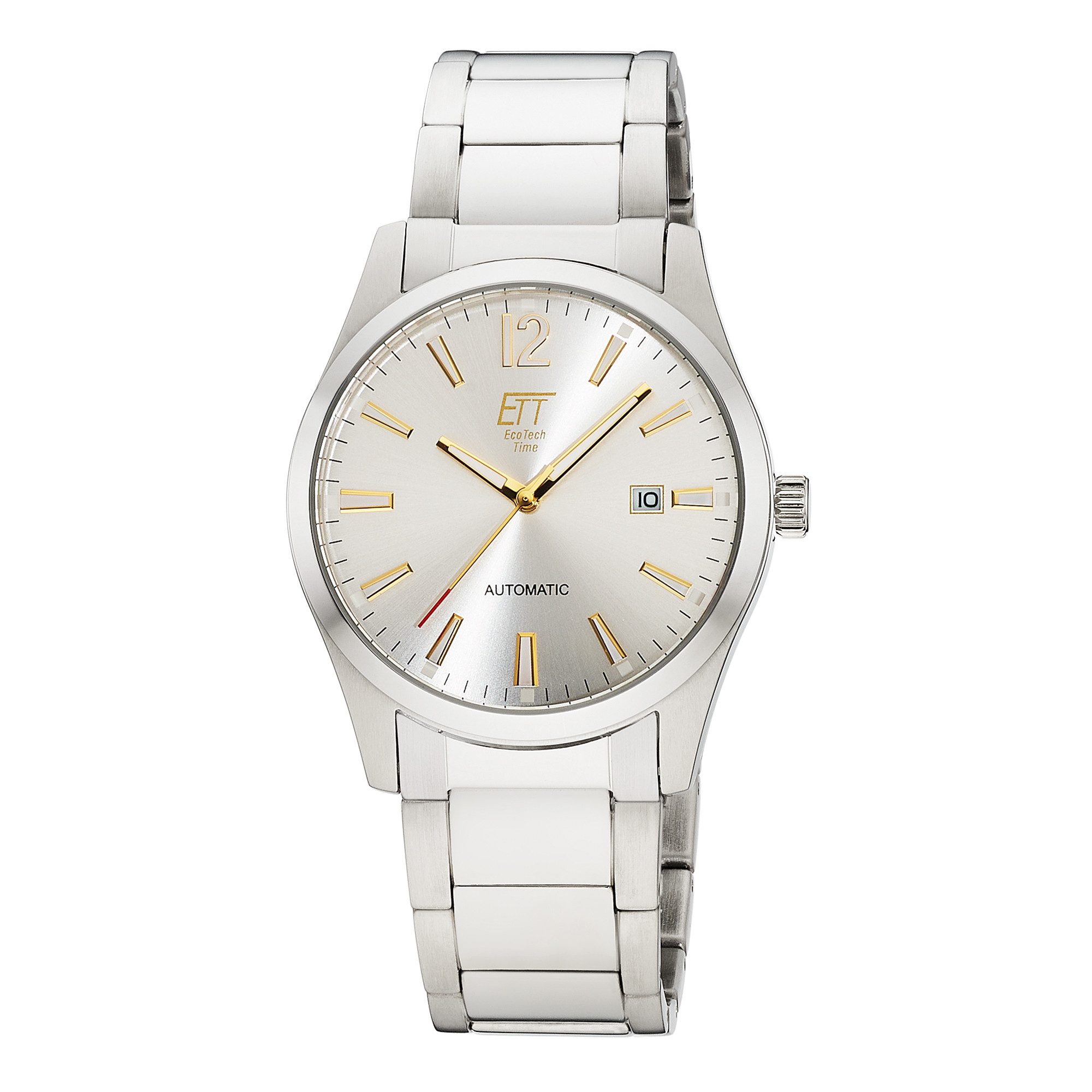 ETT Automatikuhr Motion Drive EGS-40408-11M, Armbanduhr, Herrenuhr, Mechanische Uhr, Edelstahlarmband, analog, Tag