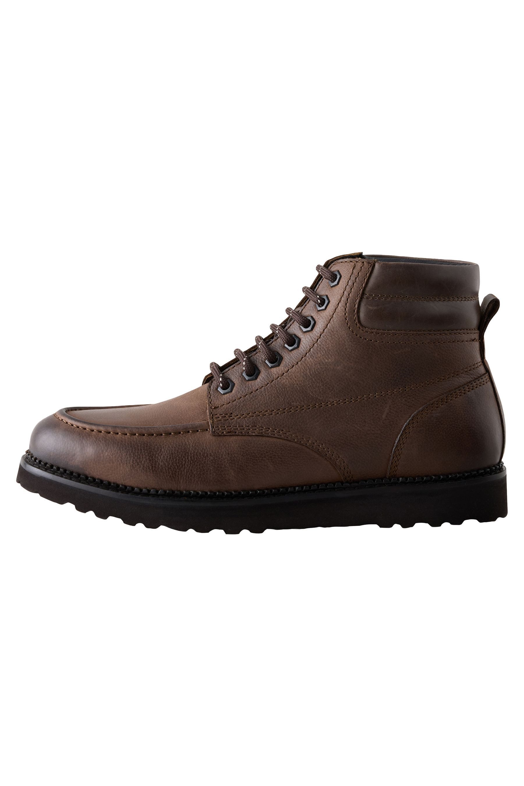 Next Norweger-Stiefel aus Leder Keilstiefel