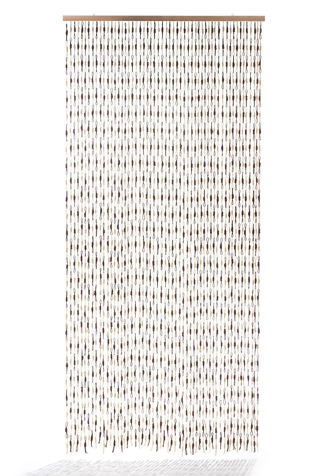 (1 St) - Ösen KNOTS braun - Papier, Papiervorhang Vorhang cm 100x220 Türvorhang - Kobolo,