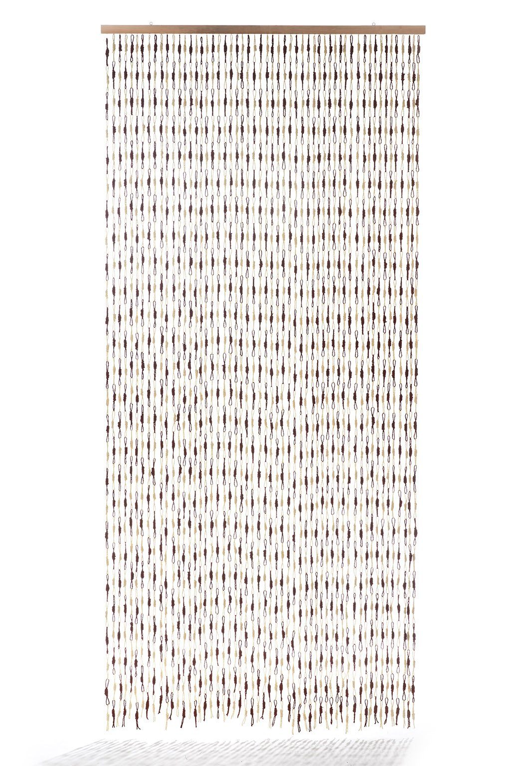 Kobolo Türvorhang Vorhang Papiervorhang KNOTS - braun - 100x220 cm - Papier (1 St), Ösen