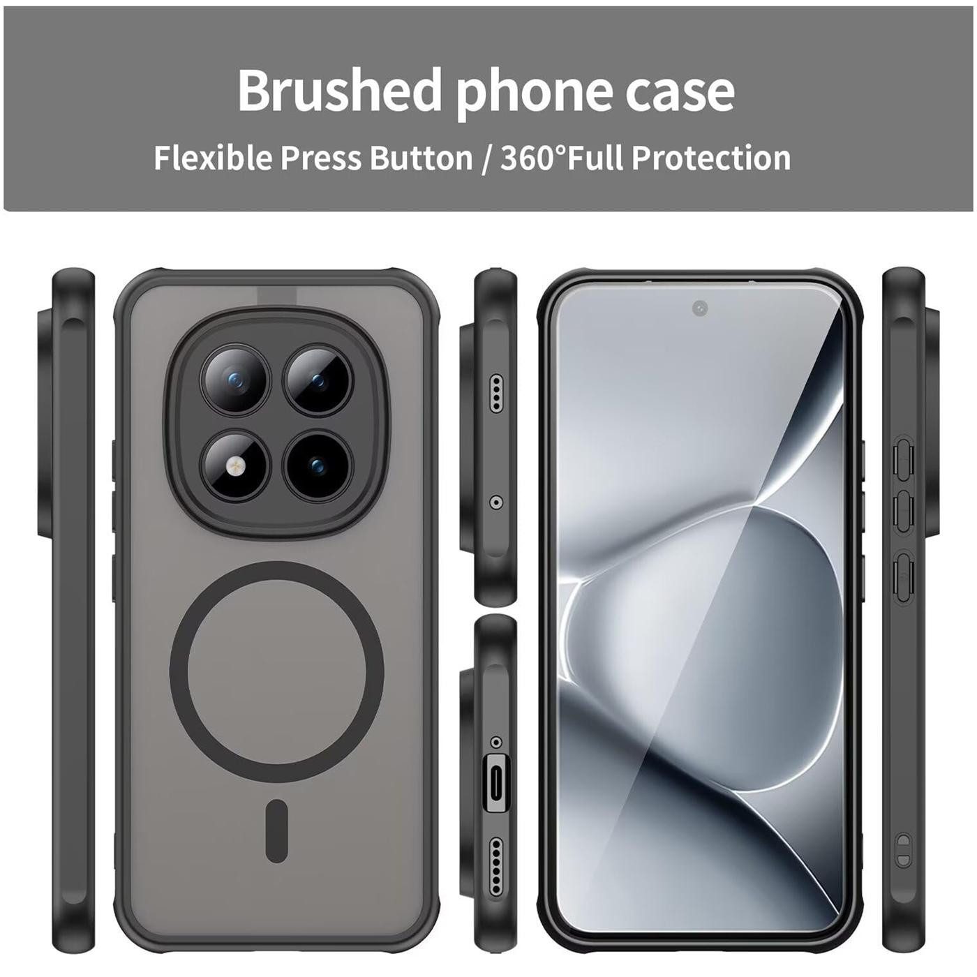 CoolGadget Handyhülle Magnet-Hülle für Xiaomi Redmi Note 15 Pro 5G Schutzhülle magnetisch 6,83 Zoll, Hülle Matt Stoßfest kompatibel mit QI-Laden Zubehör Kameras – Bild 4 von 5