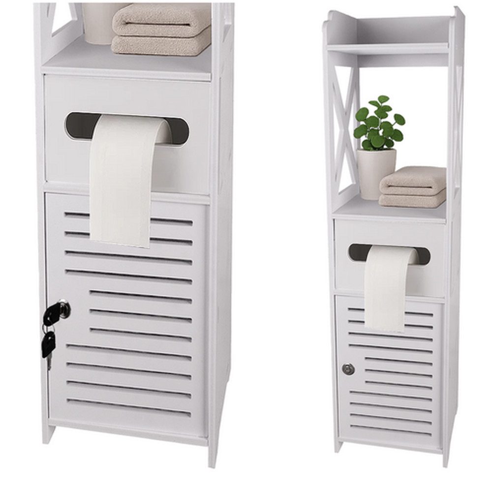 Ruhhy Beistellschrank Badezimmerschrank mit Toilettenpapierhalter (Spar-Set günstig online kaufen
