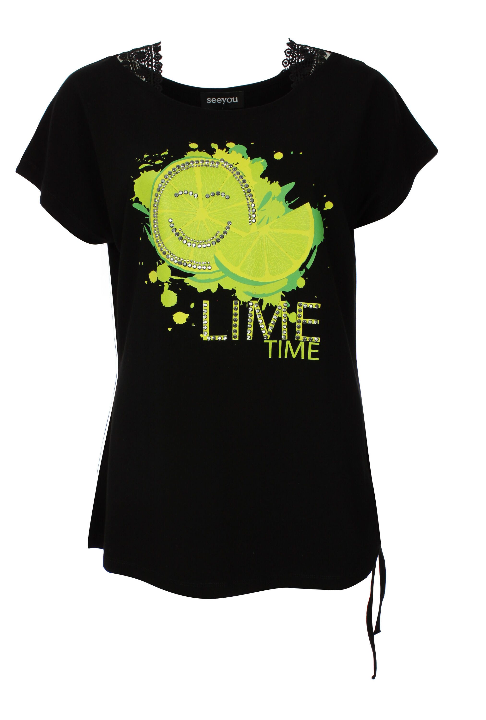 seeyou Print-Shirt (1-tlg) mit Strass-Steinen günstig online kaufen