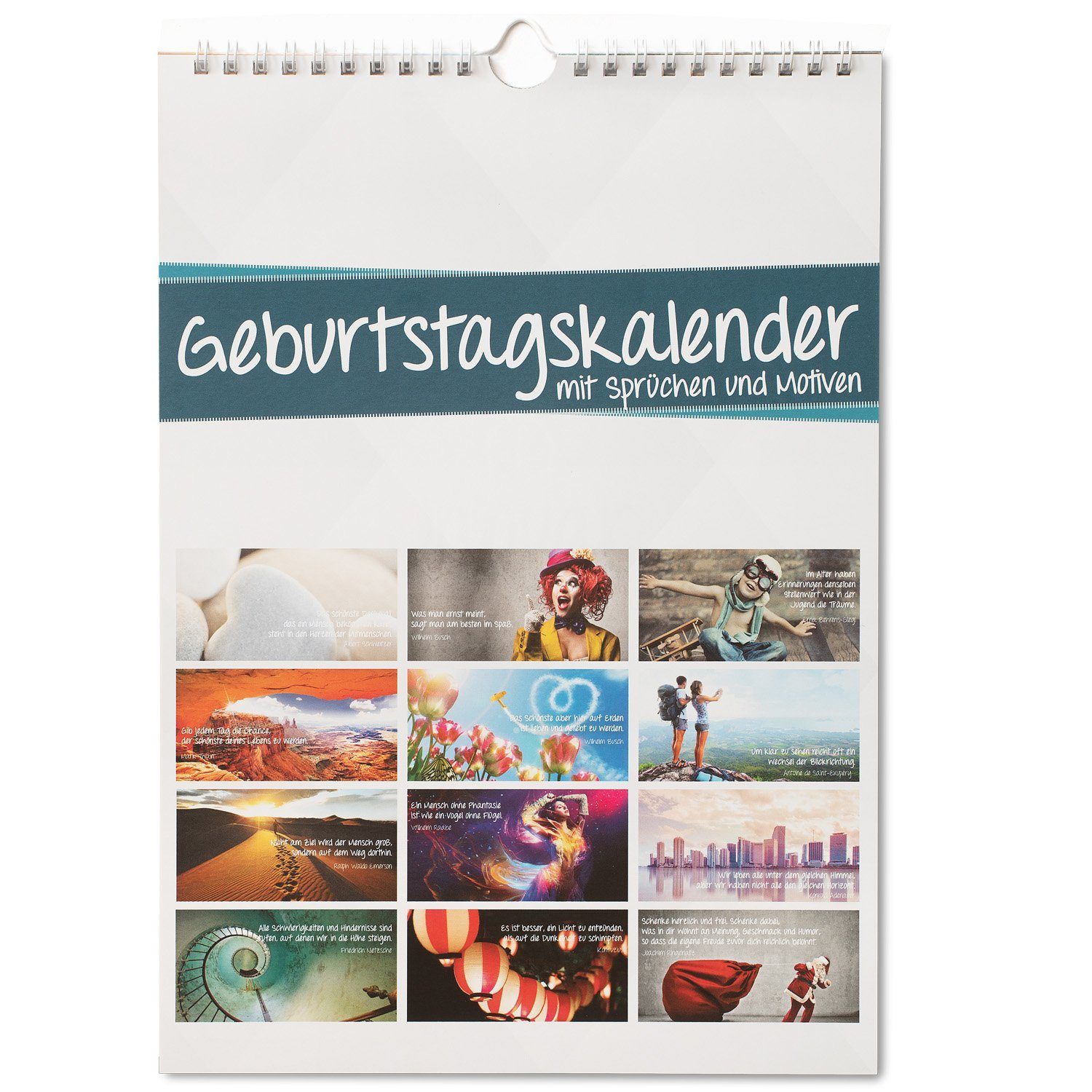 Platzset, Geburtstagswandkalender mit Sprüchen und Motiven I dv_609, Timr