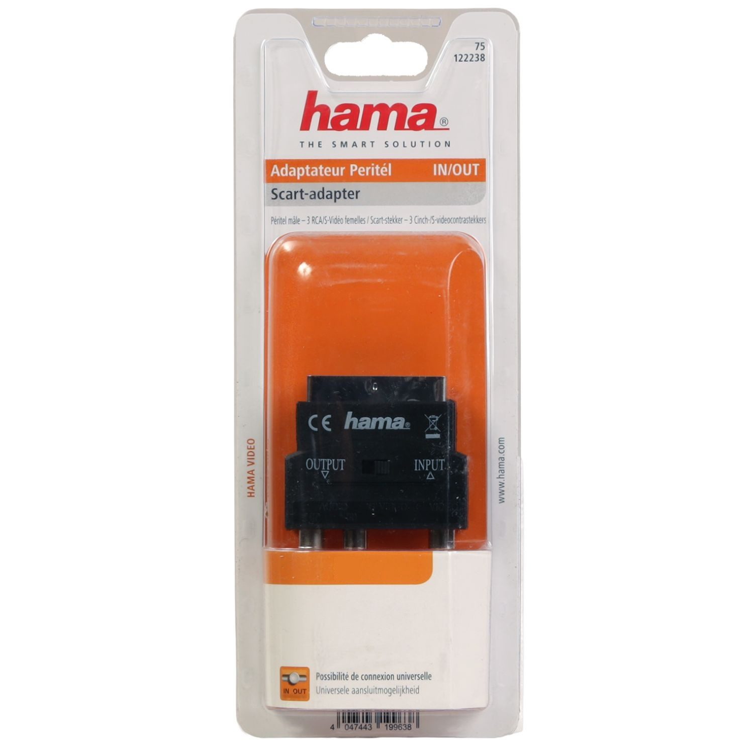 Hama Scart-Adapter Scart-Umstecker Audio Video TV-Adapter Scart zu Cinch Audio, Composite Video, S-Video
