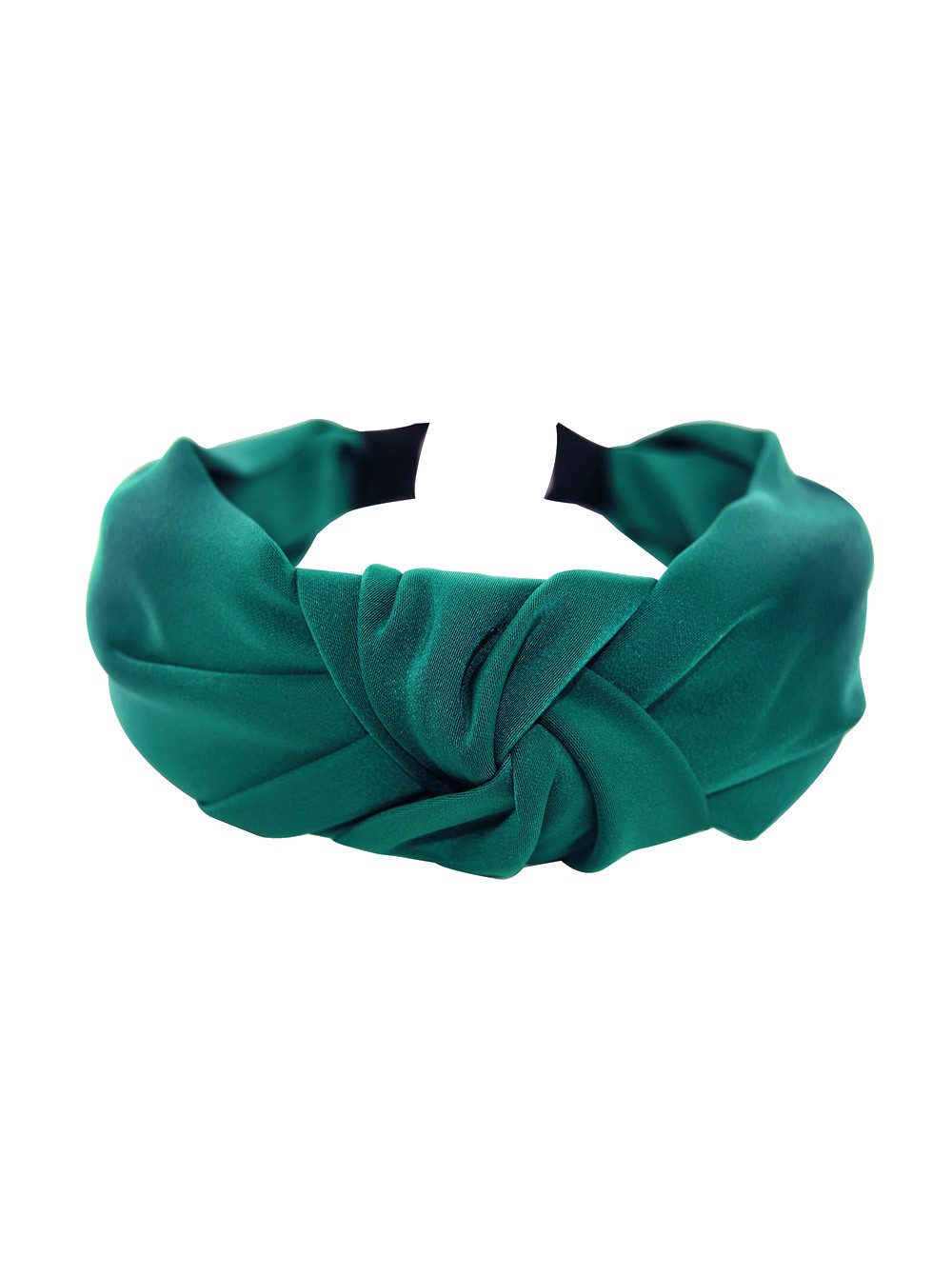 axy Haarreif Breiter Haarreif mit Knoten und Satin bezogen, Vintage Damen Haareifen Haarband