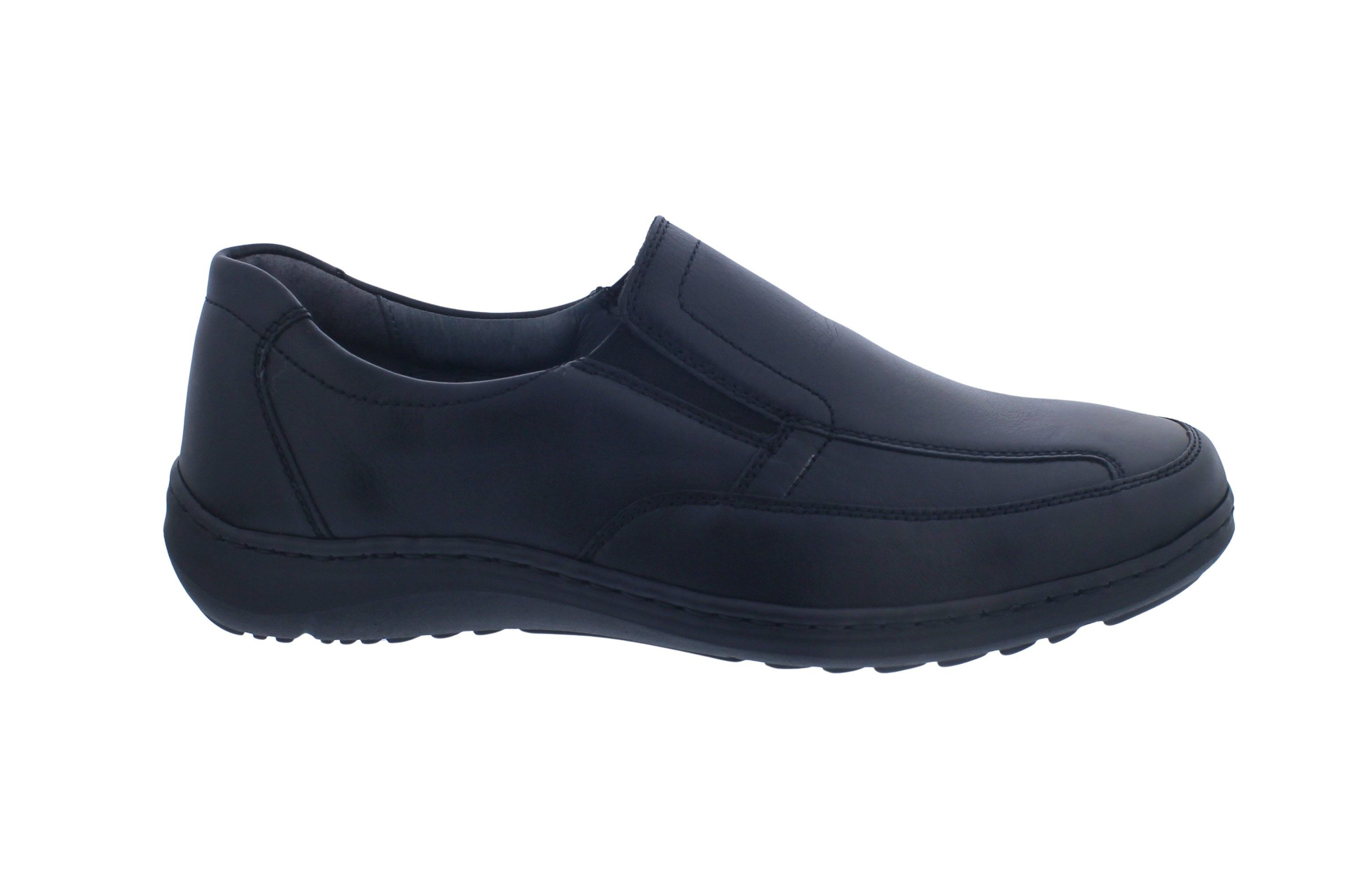 Waldläufer Herwig Slipper 478502-174-001, Palmer (Glattleder), Schwarz Slipper