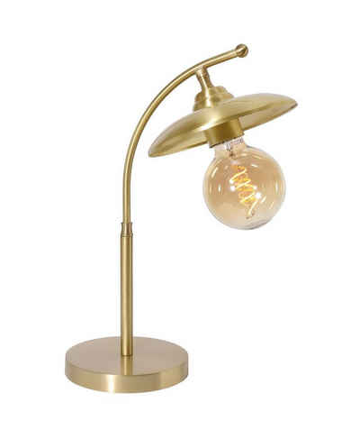 Licht-Erlebnisse Tischleuchte »ELIO«, Tischlampe mit LED Messing Bronze hell Premium E27 Maritim Schreibtisch