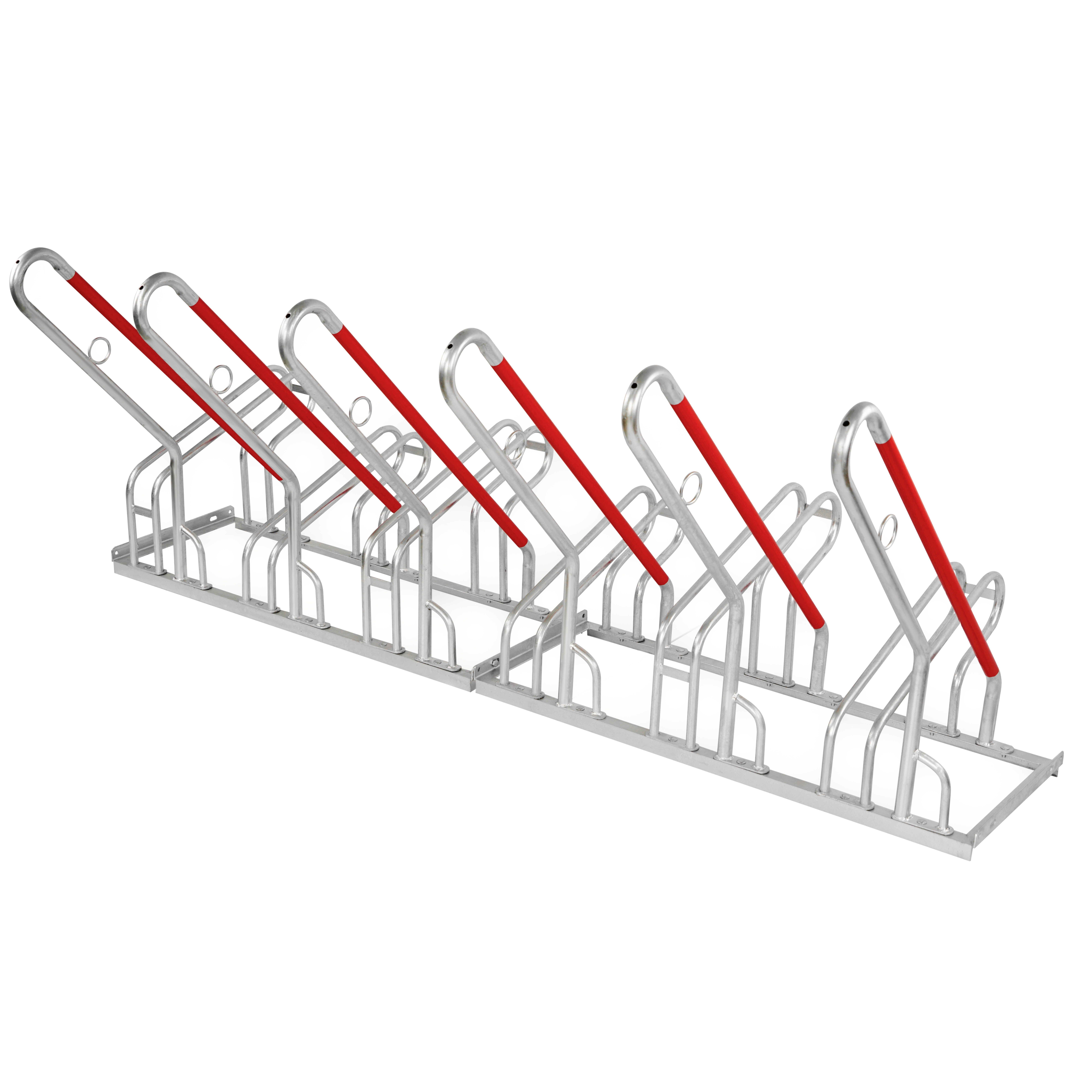 SCHULTE Lagertechnik Fahrradständer E-Bike, für 6 Stellplätze, ca. 210x82x93 cm (LxHxB), verzinkt