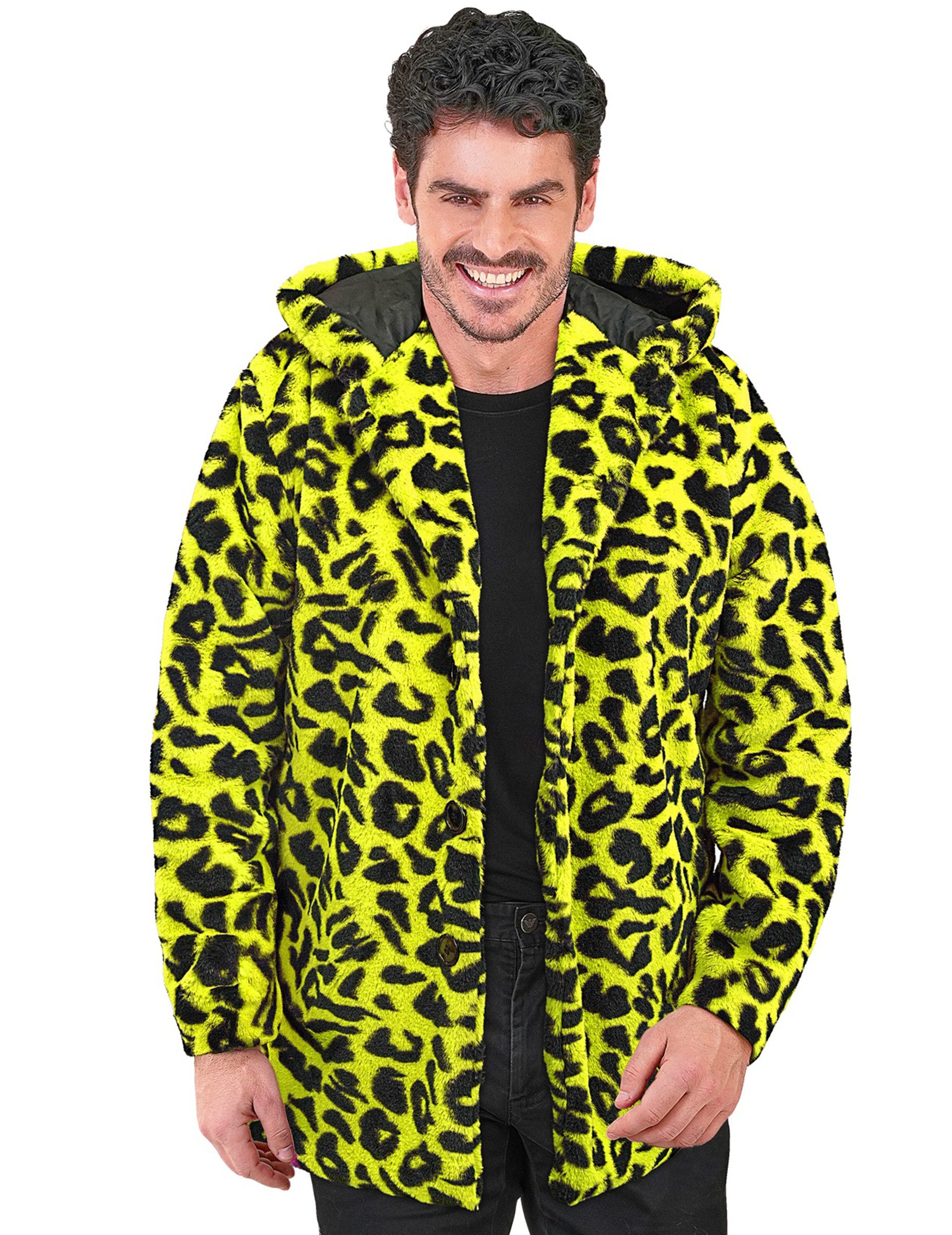 Widmann S.r.l. Kostüm Leoparden Hoodie Gelb Kapuzenjacke Erwachsene
