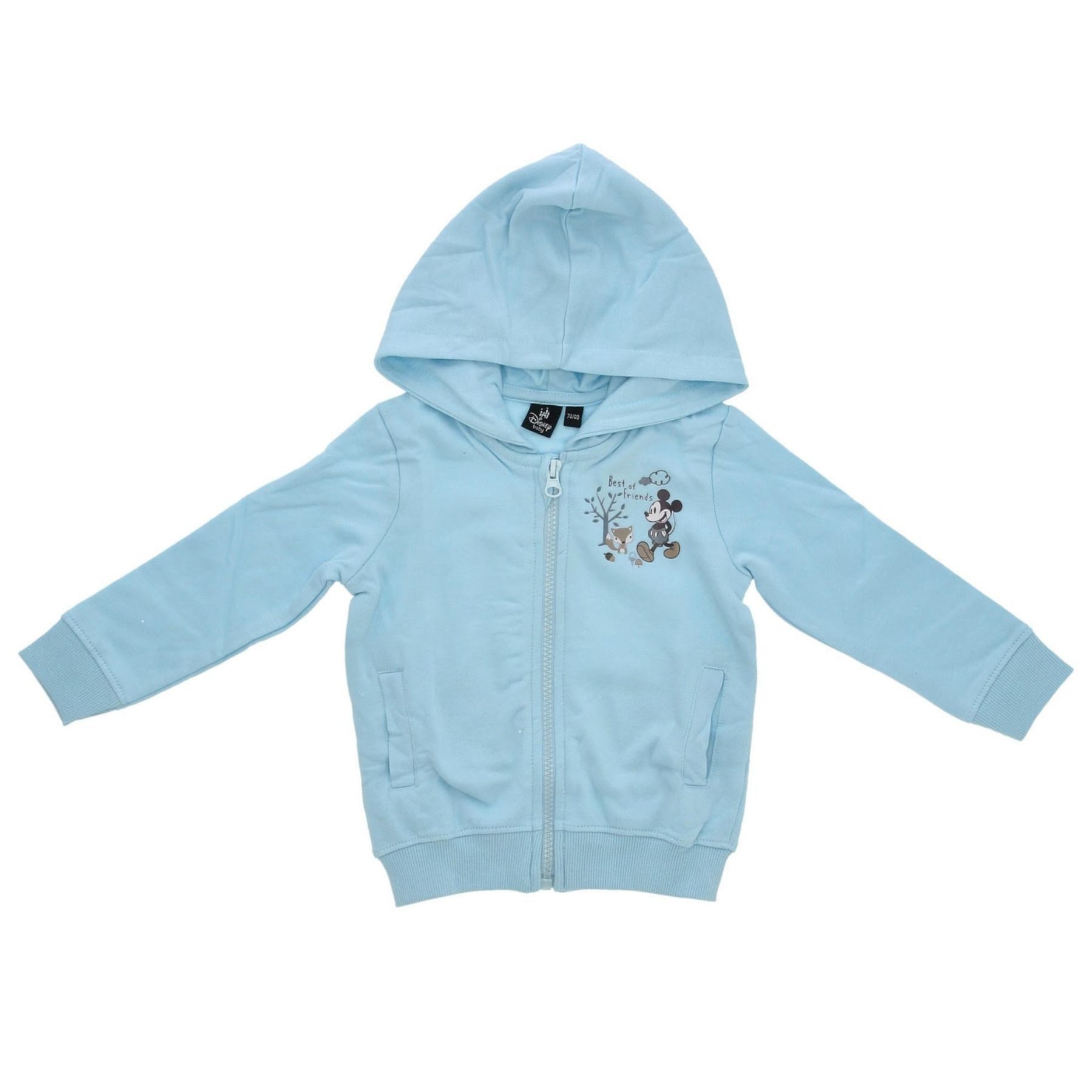 Disney Mickey Mouse Sweatjacke Baby Sweatjacke mit Kapuze aus Baumwolle – weicher Hoodie für Kinder