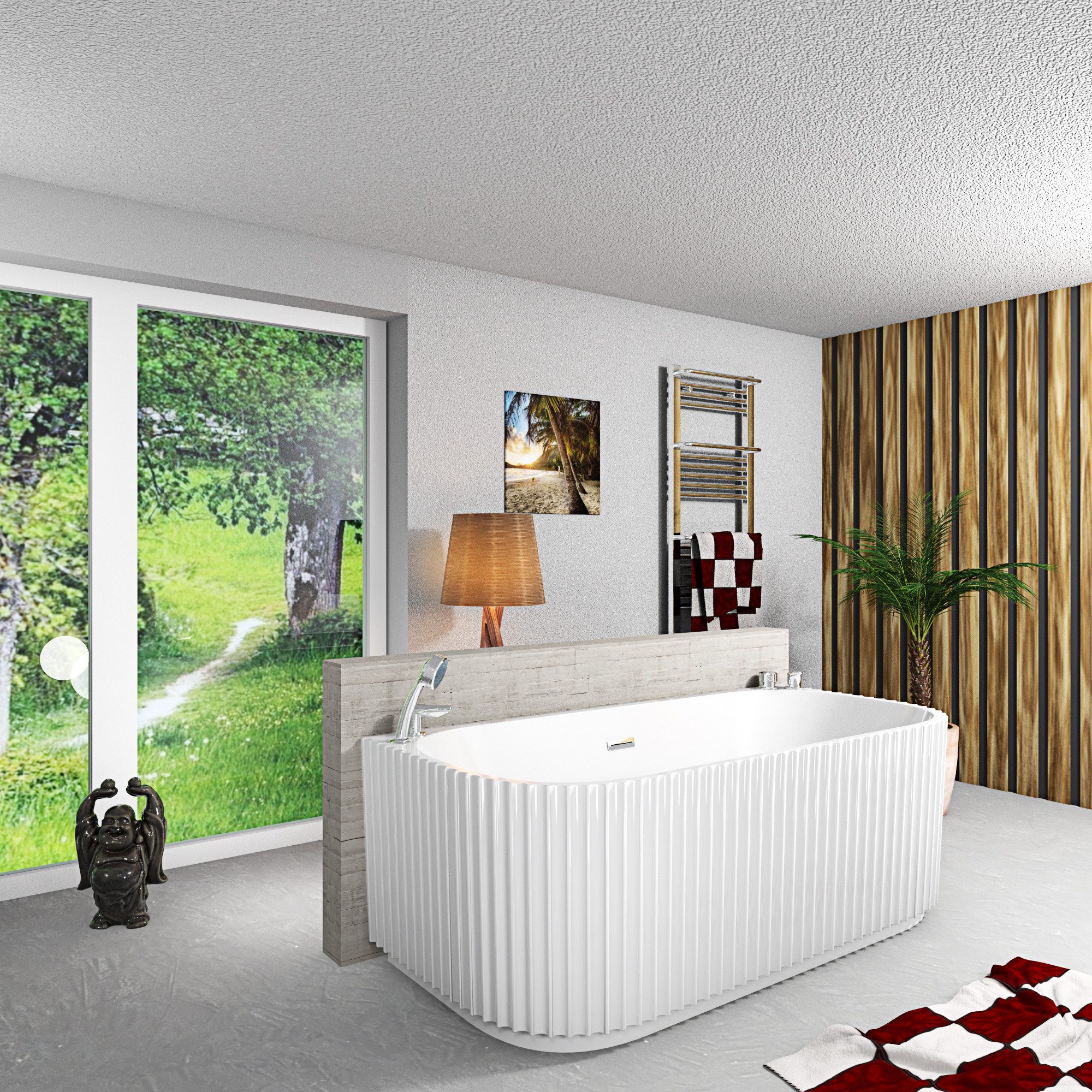 Thumbnail - AcquaVapore Badewanne freistehende Badewanne Wanne F07-ALL 170x80cm, (1-tlg), mit Ablaufgarnitur