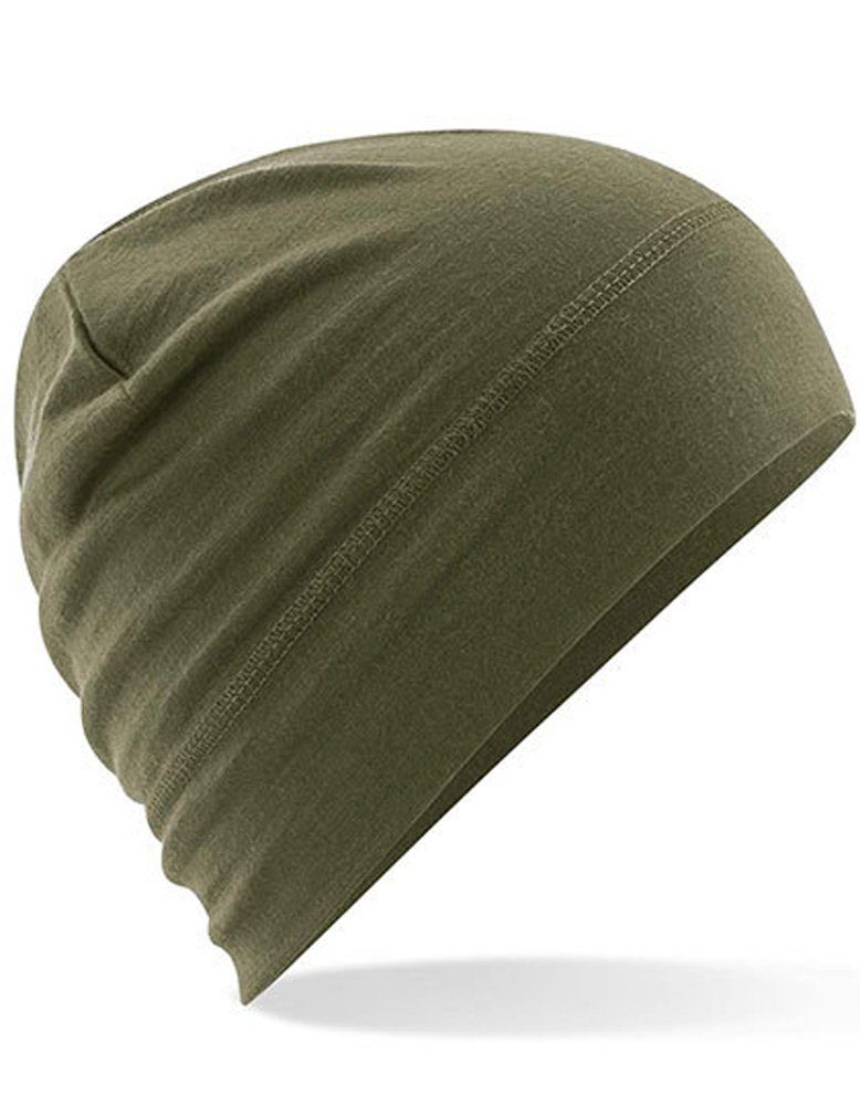 Goodman Design Beanie Leichter Merinowolle Beanie atmungsaktiv, feuchtigkeitsregulierend und temperaturregulierend Military Green