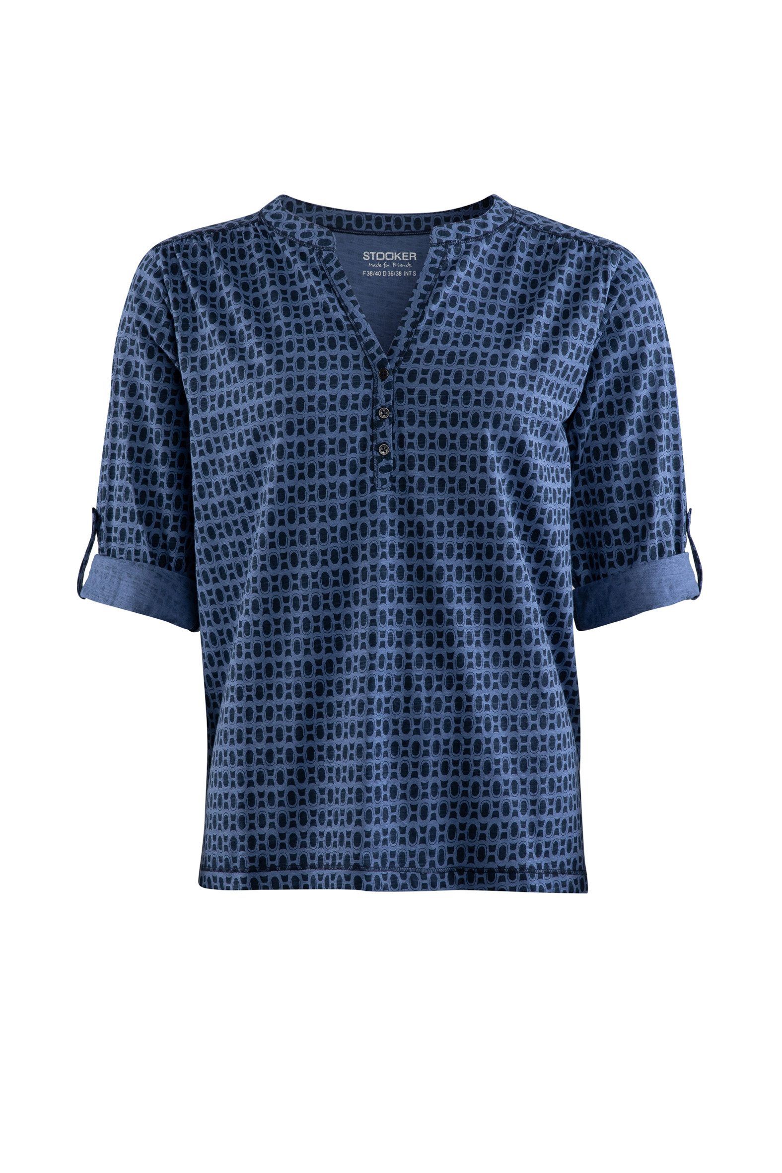 blue graphic aop