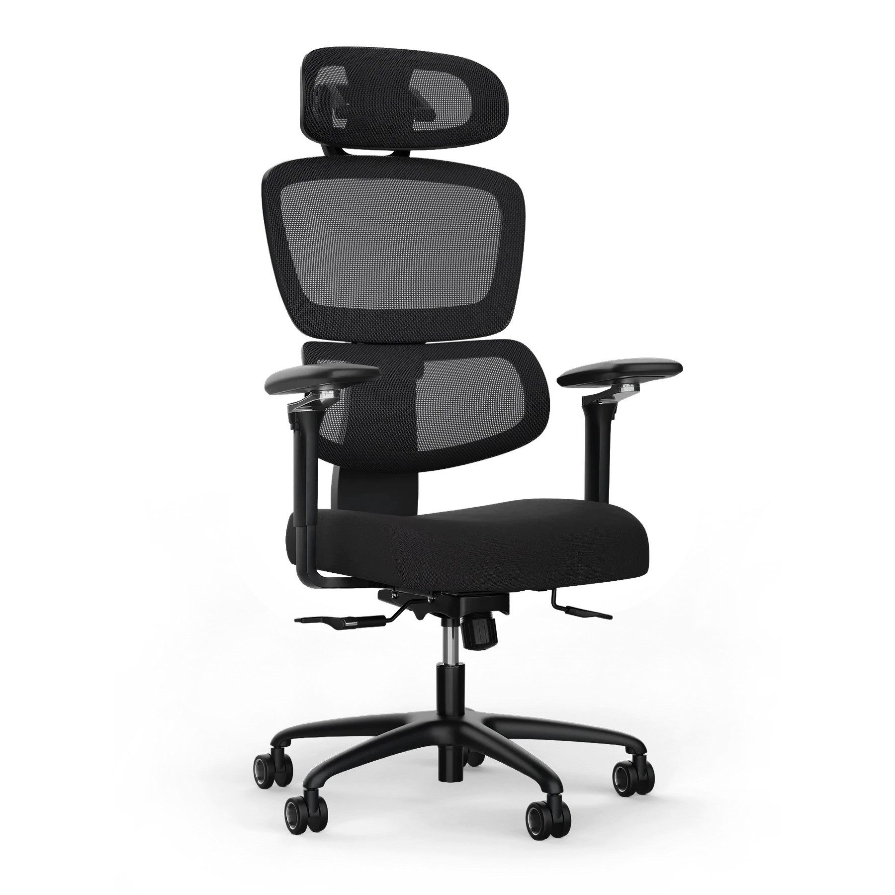 DESKSPACE Schreibtischstuhl Move Pro Bürostuhl – ergonomisch, Netzrücken, 3 Neigungen, 150 kg, Ergonomisch, 3D-Armlehnen, Netzrücken, 3-Neigungsstufen