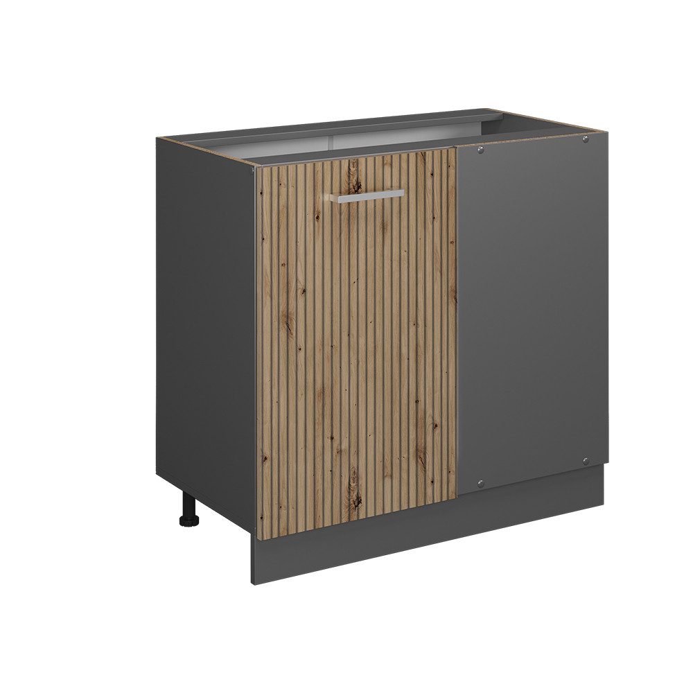 Vicco Eckunterschrank R-Line, Artisan-Eiche/Anthrazit, 86 cm günstig online kaufen