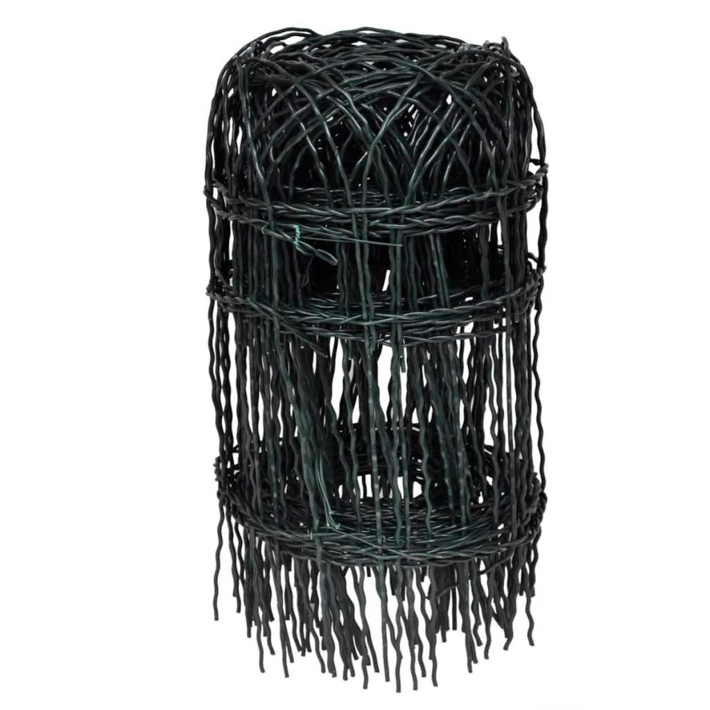 vidaXL Rasenkante, Beetzaun Pulverbeschichtetes Eisen 10x0,4 m