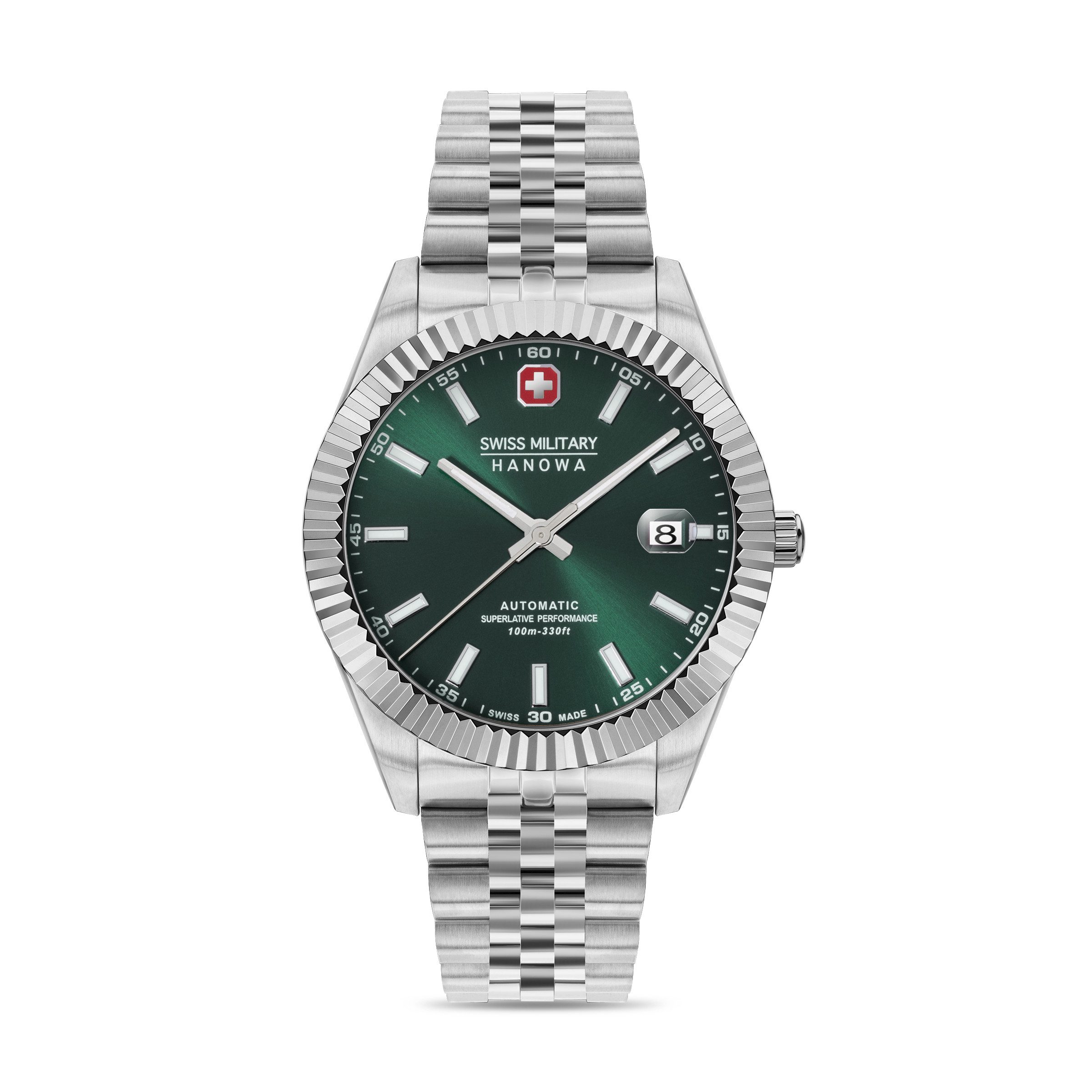 Swiss Military Hanowa Automatikuhr Diligenter SMWGL0002103, Armbanduhr, Herrenuhr, Swiss Made, Mechanische Uhr, Edelstahlarmband