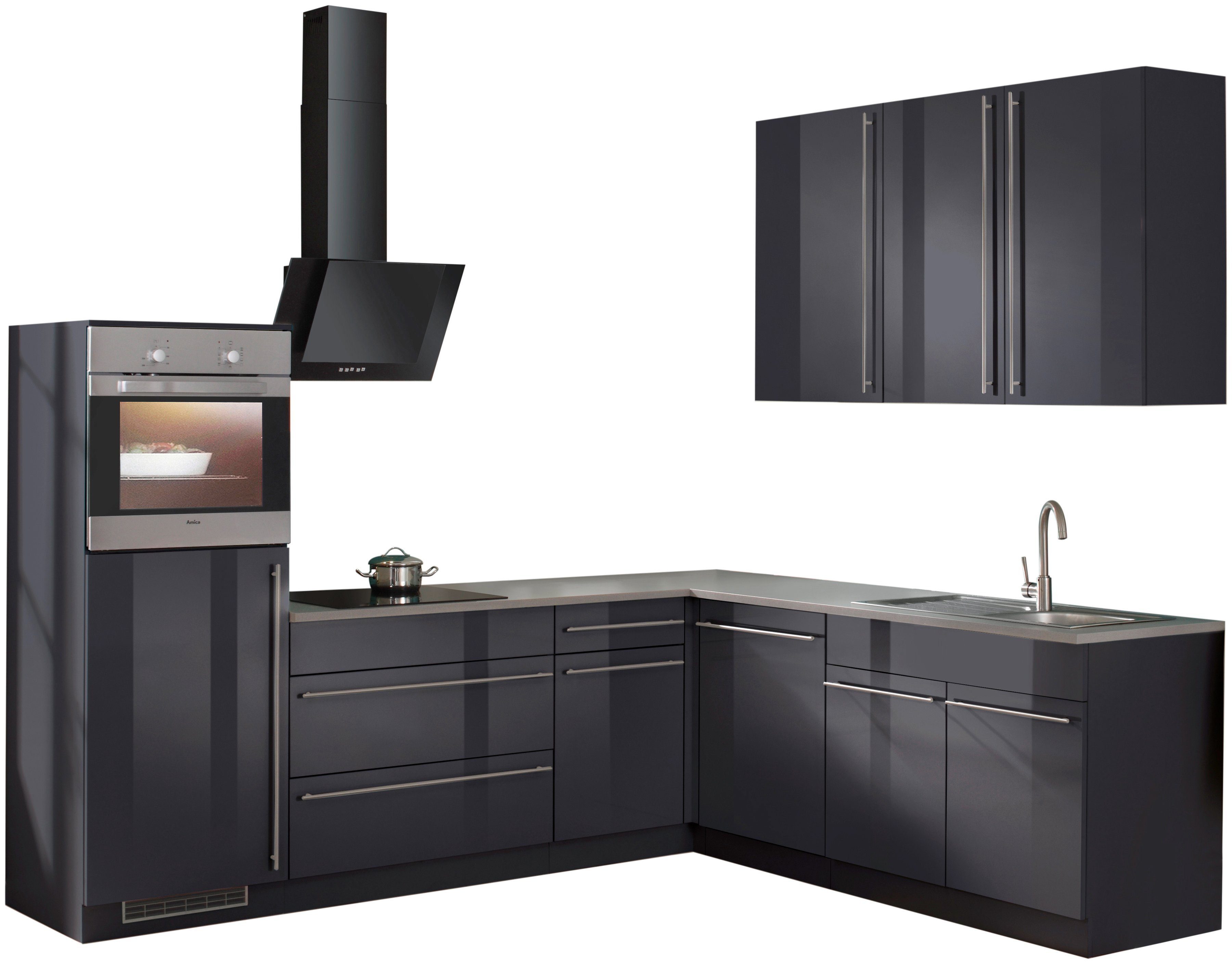 wiho Küchen Winkelküche Chicago, mit E-Geräten, 260 x 220 cm. Reduzierter Preis € 3.377,99. Unverbindliche Preisempfehlung € 4.875,60