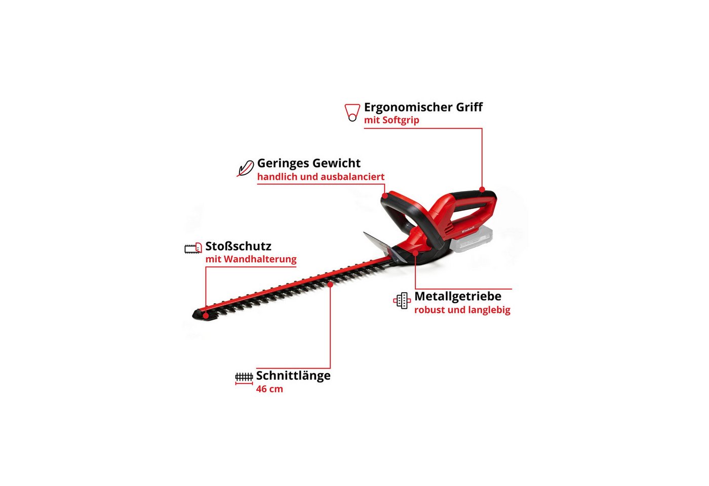 Thumbnail - Einhell Akku-Heckenschere EINHELL Akku-Heckenschere GC-CH 1846 Li Solo