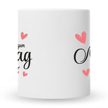 GRAVURZEILE Tasse Bedruckte Tasse mit Spruch - Alles Liebe zum Muttertag, Keramik, Farbe: Weiß