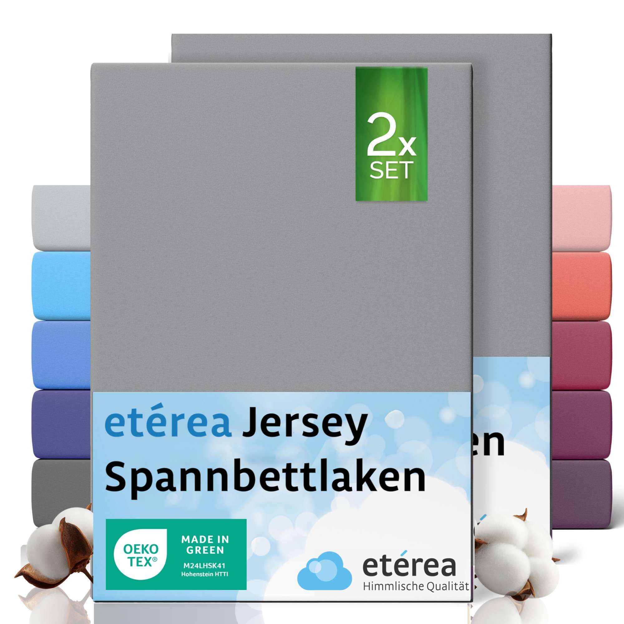 etérea Himmlische Qualität Натяжные простыни etérea Comfort Jersey 2er Set Натяжные простыни, Jersey, Gummizug: rundum, (2 Stück)