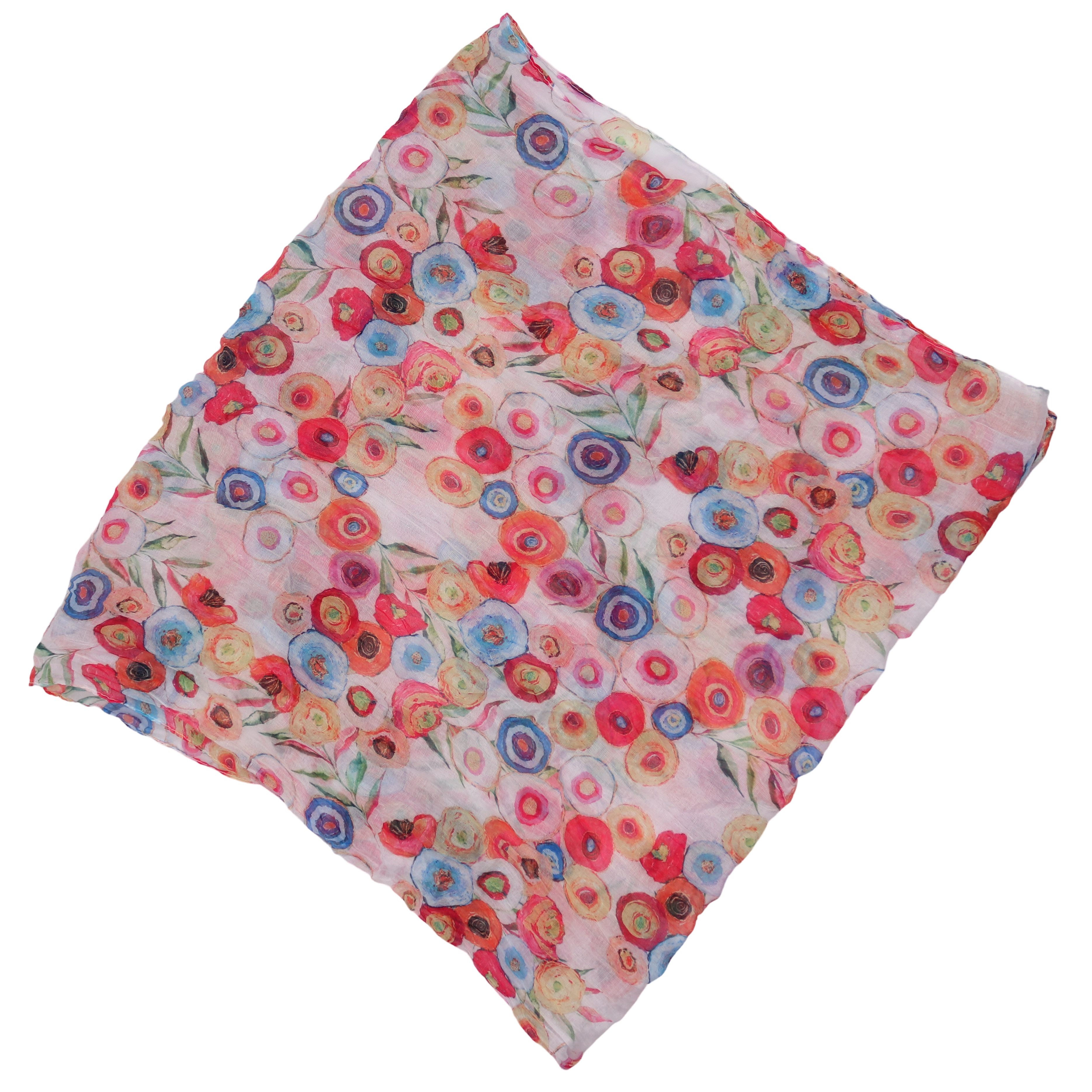 MIRROSI Loop Damen Schal mit Blümchen-Muster Weich, Schlauchschal, (zweimal um den Hals wickelbar, ca.45x75cm), Damen Halstuch ideal für Frühling, Sommer oder Herbst