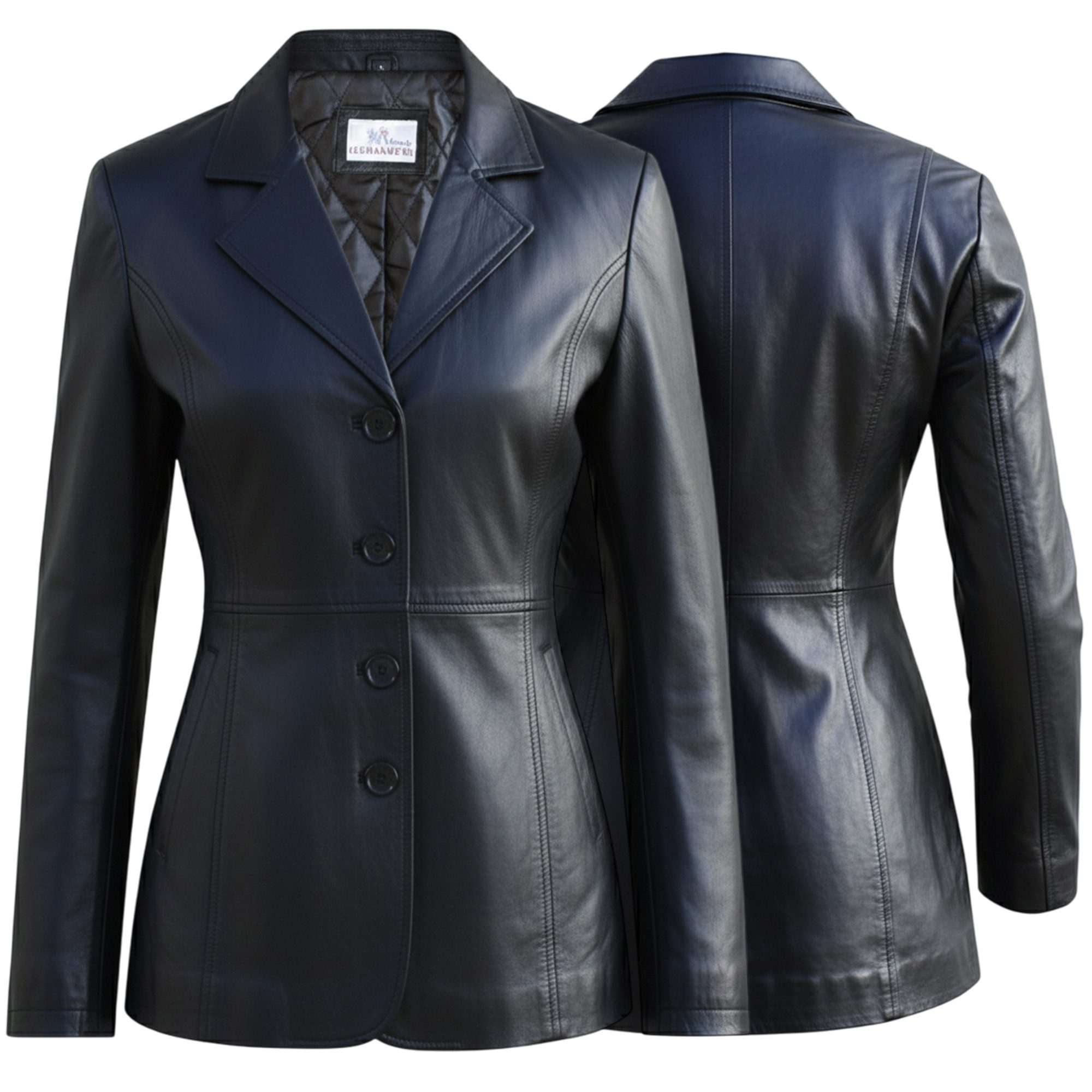 German Wear Ledermantel Trend 424C Schwarz Damen Ledermantel Jacke aus Lamm günstig online kaufen