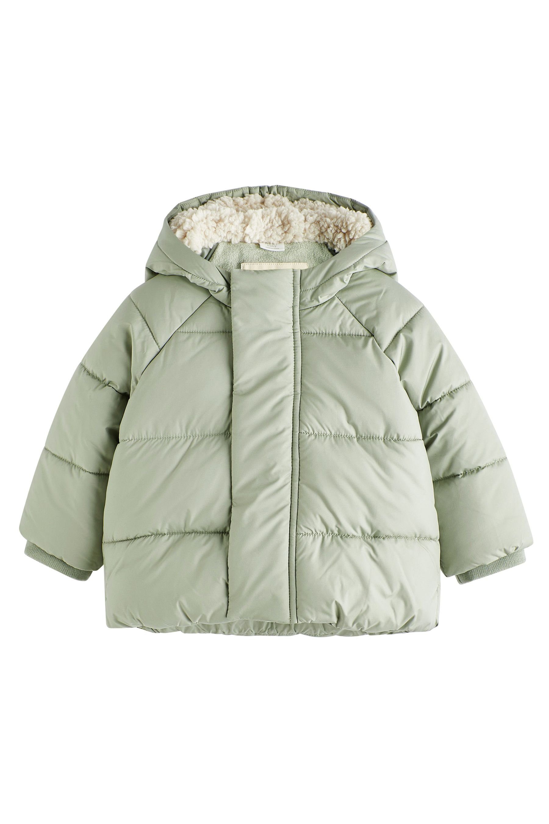 Fleece (1-St) Sage Green Baby-Kapuzenjacke aus Gemütliche Next Fleecejacke