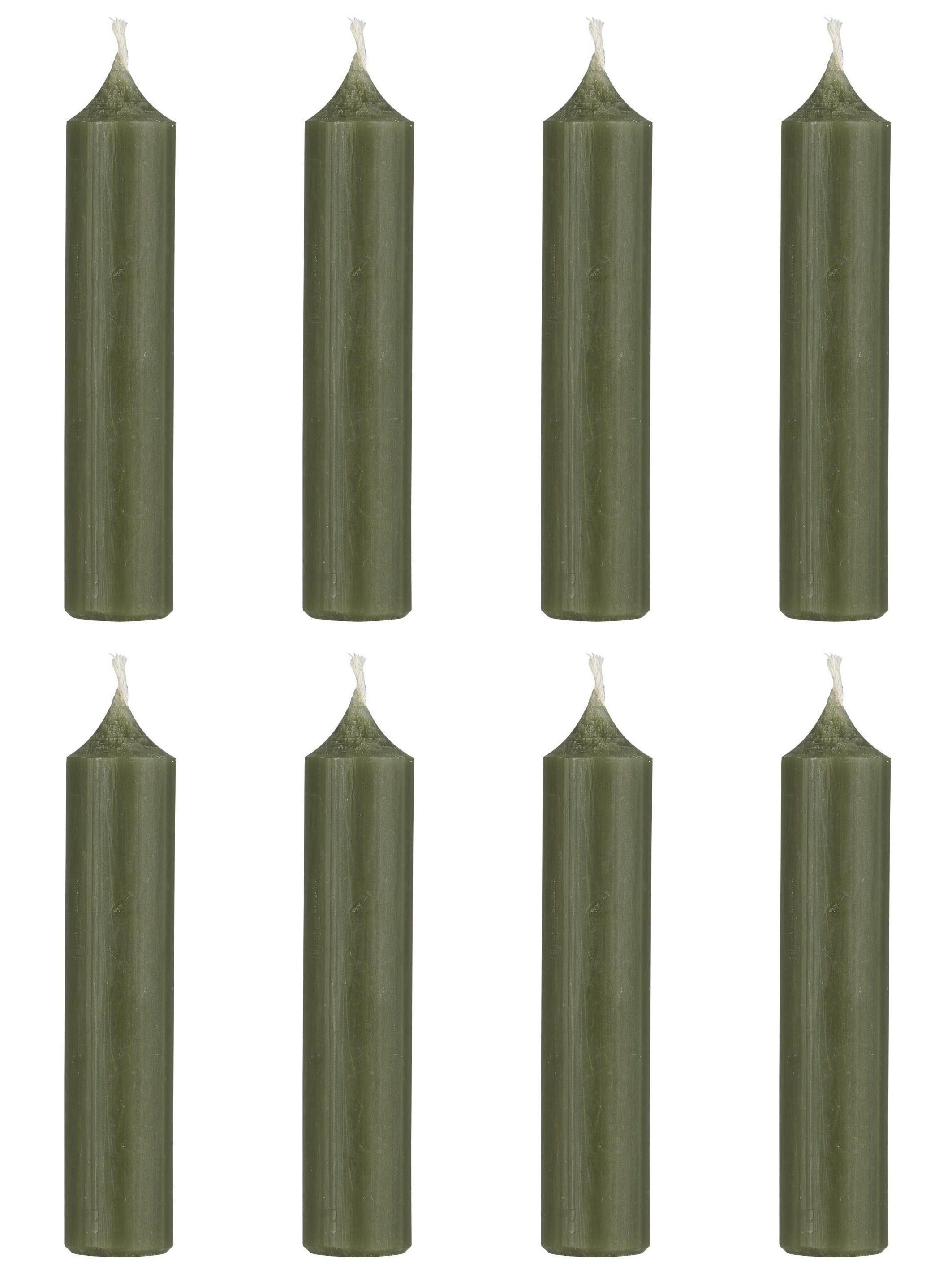 Ib Laursen Tafelkerze (Packung, 8-tlg., Pack), 8er Pack tolle im VintageStil rustikale Stabkerzen im Landhauslo