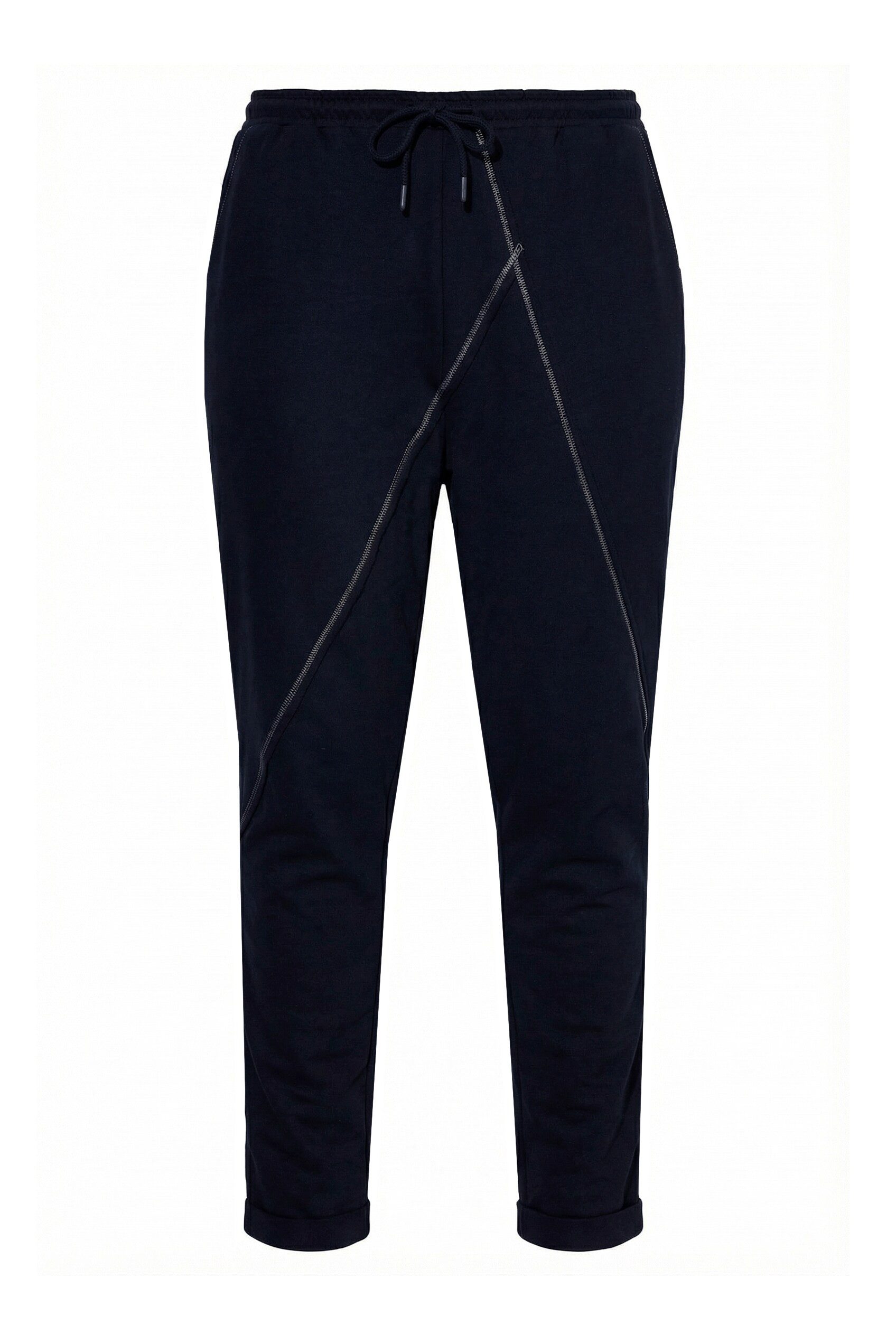 Funktionshose Sweathose Tapered Fit Ziernähte Elastikbund