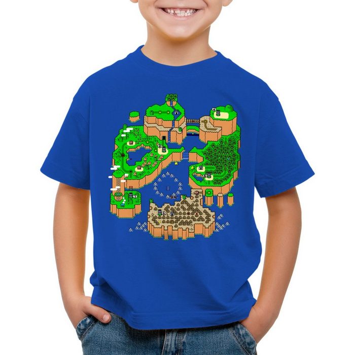 style3 Print-Shirt Kinder T-Shirt Mario Karte Videospiel Konsole SNES n64