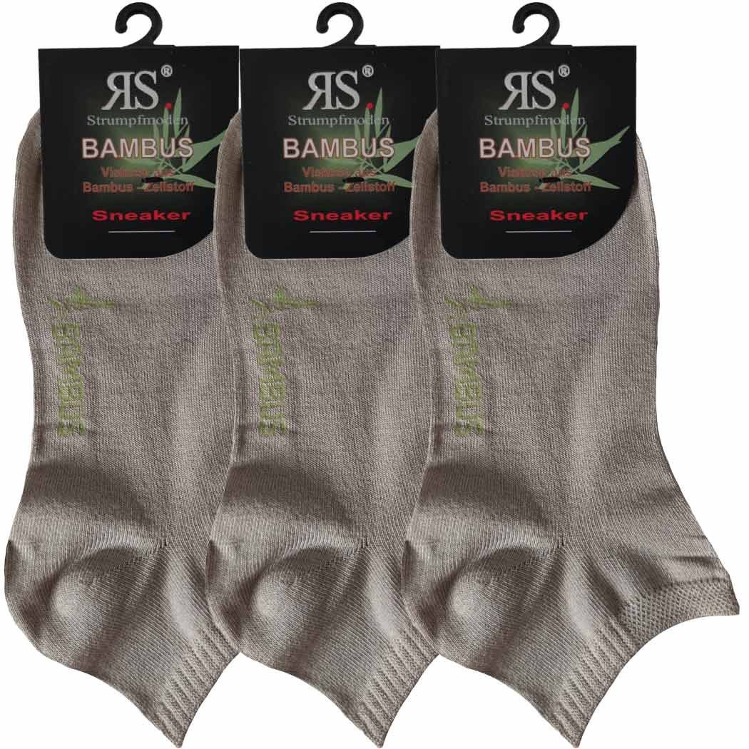 BAMBUS Viskose Strümpfe Paare) Sneakersocken (Spar-Set, Bambus Riese aus Beige 3 3-Paar,