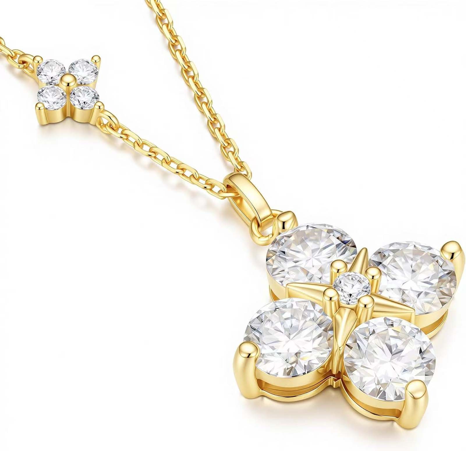 Kette mit Anhänger 0.45ct, DE VVS/VS,Halskette damen,Diamond,Anhänger-Halskette