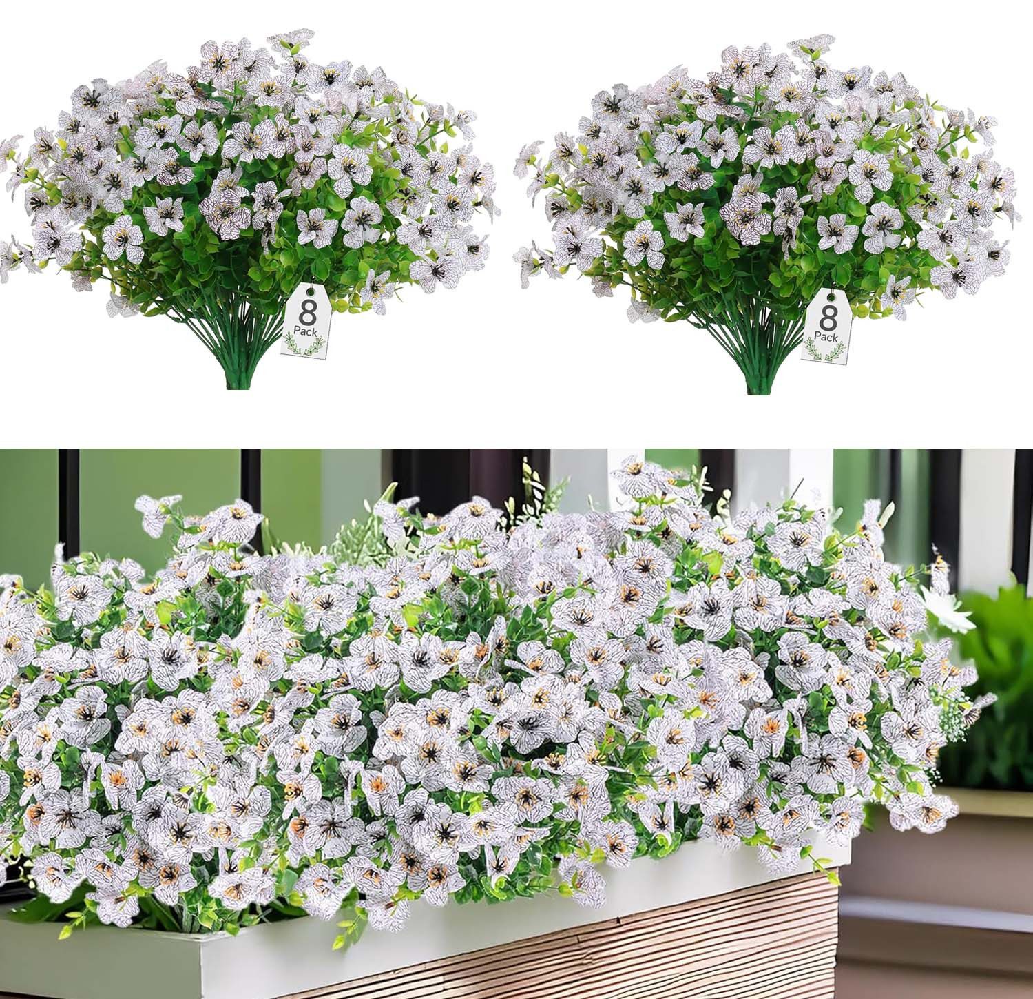 Kunstblumenstrauß 4 Bündel Künstliche Blumen Geranie günstig online kaufen
