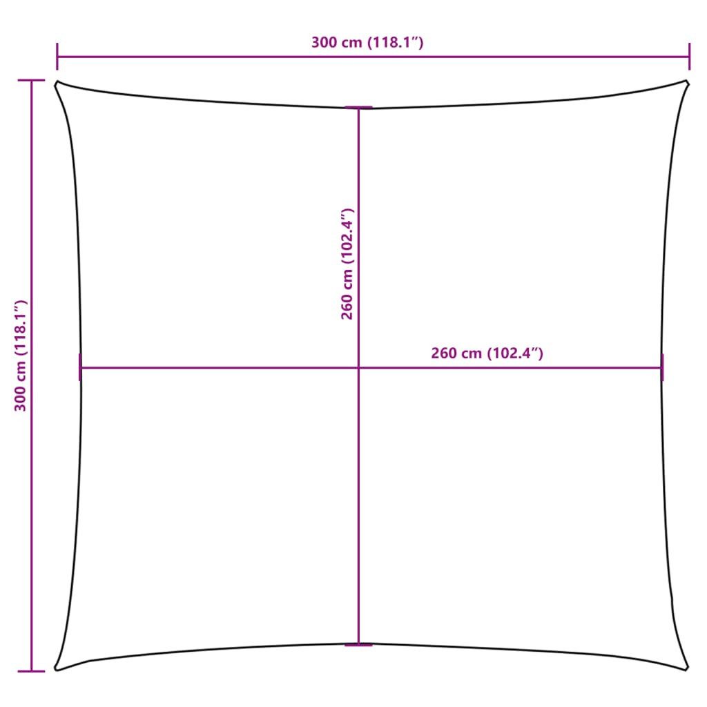 vidaXL Sonnensegel Sonnensegel Oxford-Gewebe Quadratisch 3x3 m Blau, (1-tlg)